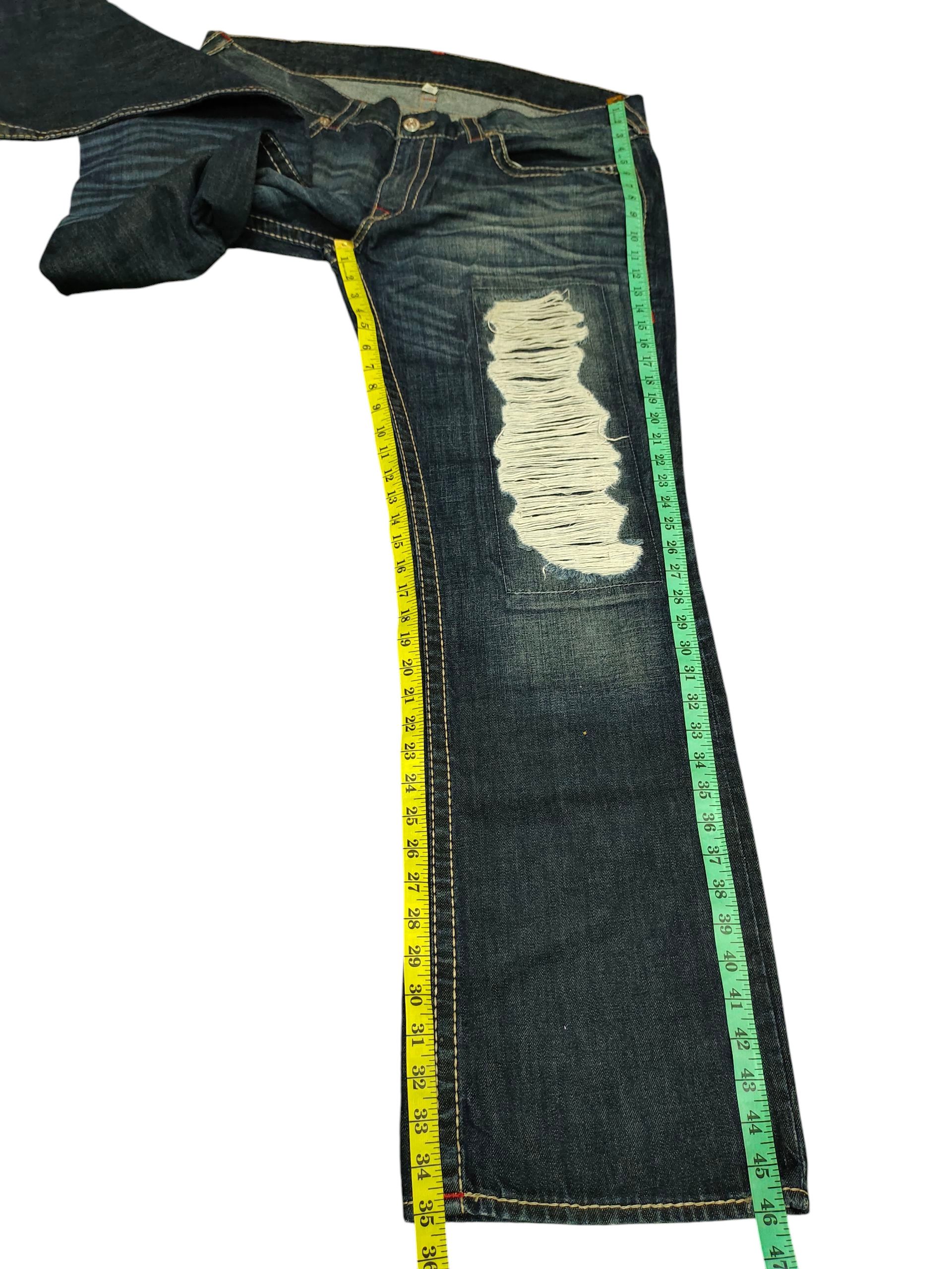 True Religion True Religion Straight Clawmark Distress Denim Jeans Size US 42 / EU 58 - 16 Thumbnail