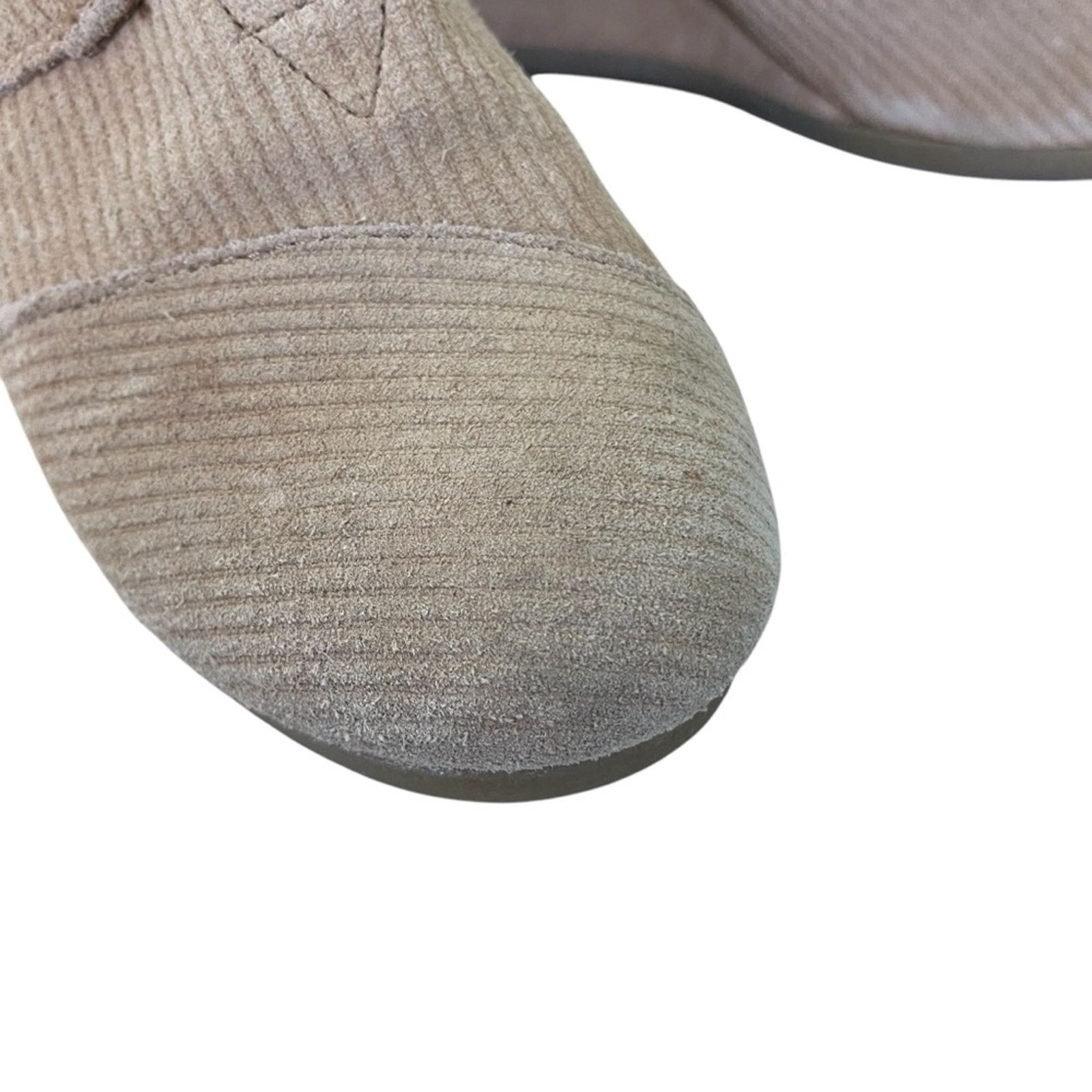 Toms Toms Corduroy Lace Up Wedge Heel Ankle Boots Tan Size 7.5 M Size US 7.5 / IT 37.5 - 8 Thumbnail