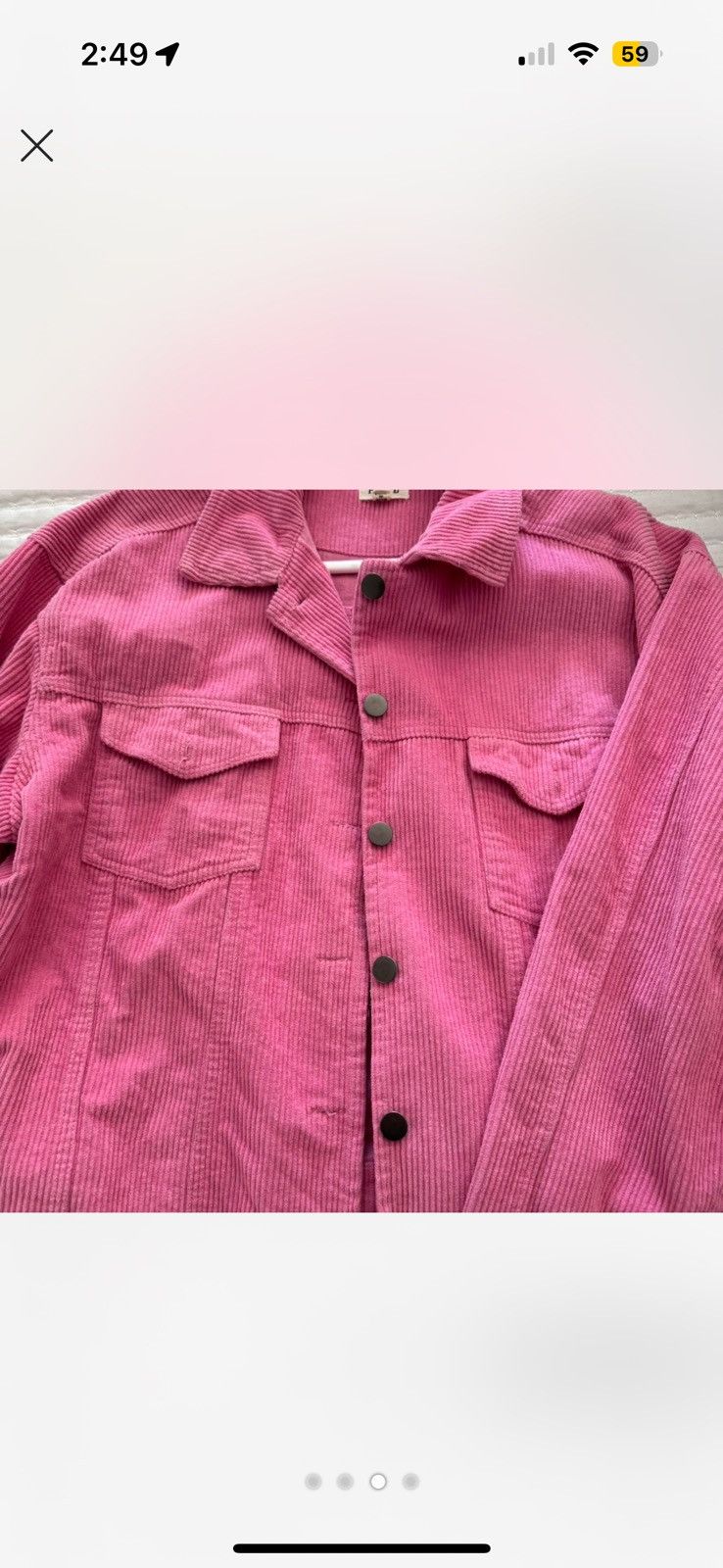 Other POL Pink Worn Denim Jacket Size M / US 6-8 / IT 42-44 - 3 Thumbnail