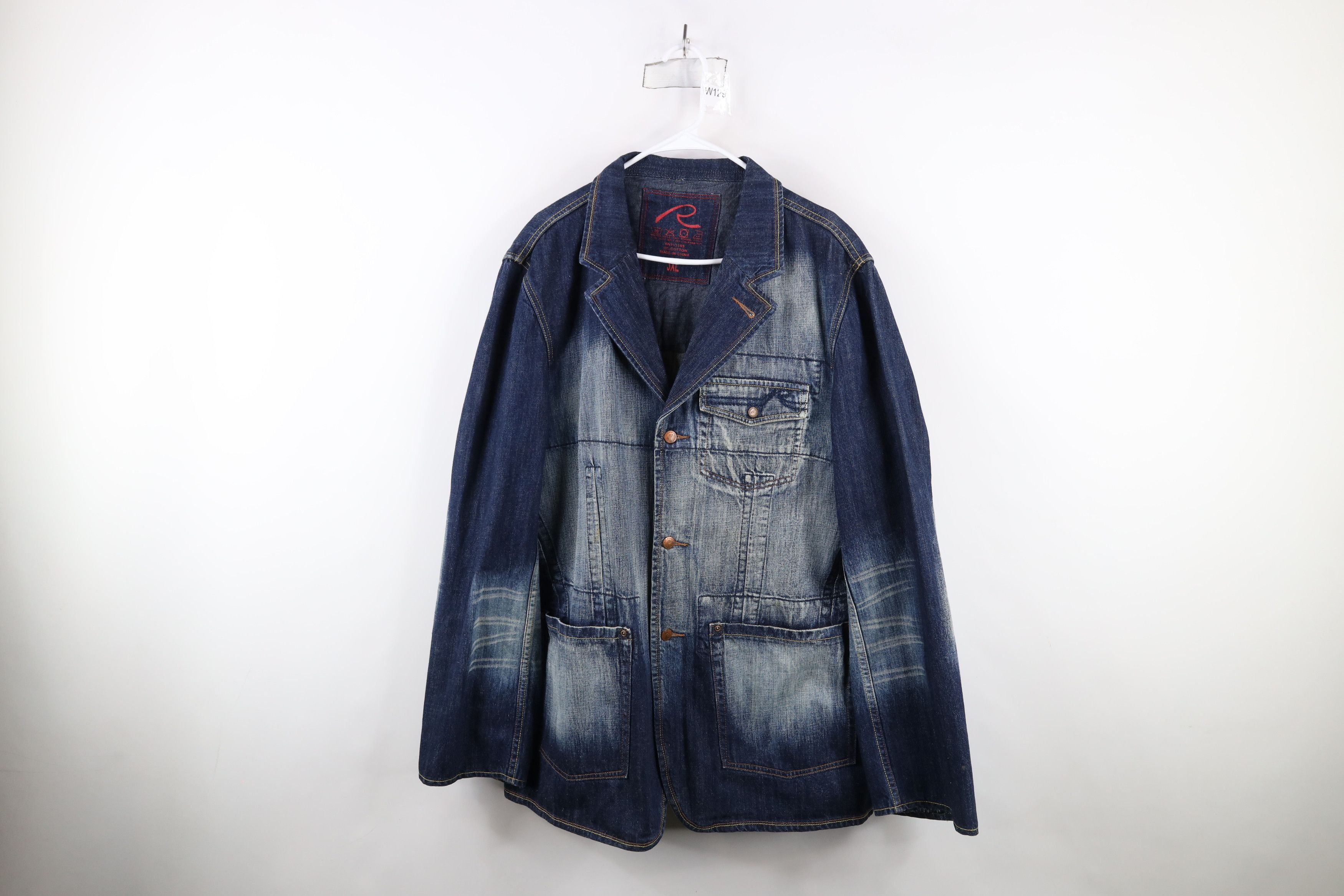 Vintage Vintage 90s Y2K Streetwear Denim Jean Blazer Jacket Blue Size US XXL / EU 58 / 5 - 1 Thumbnail