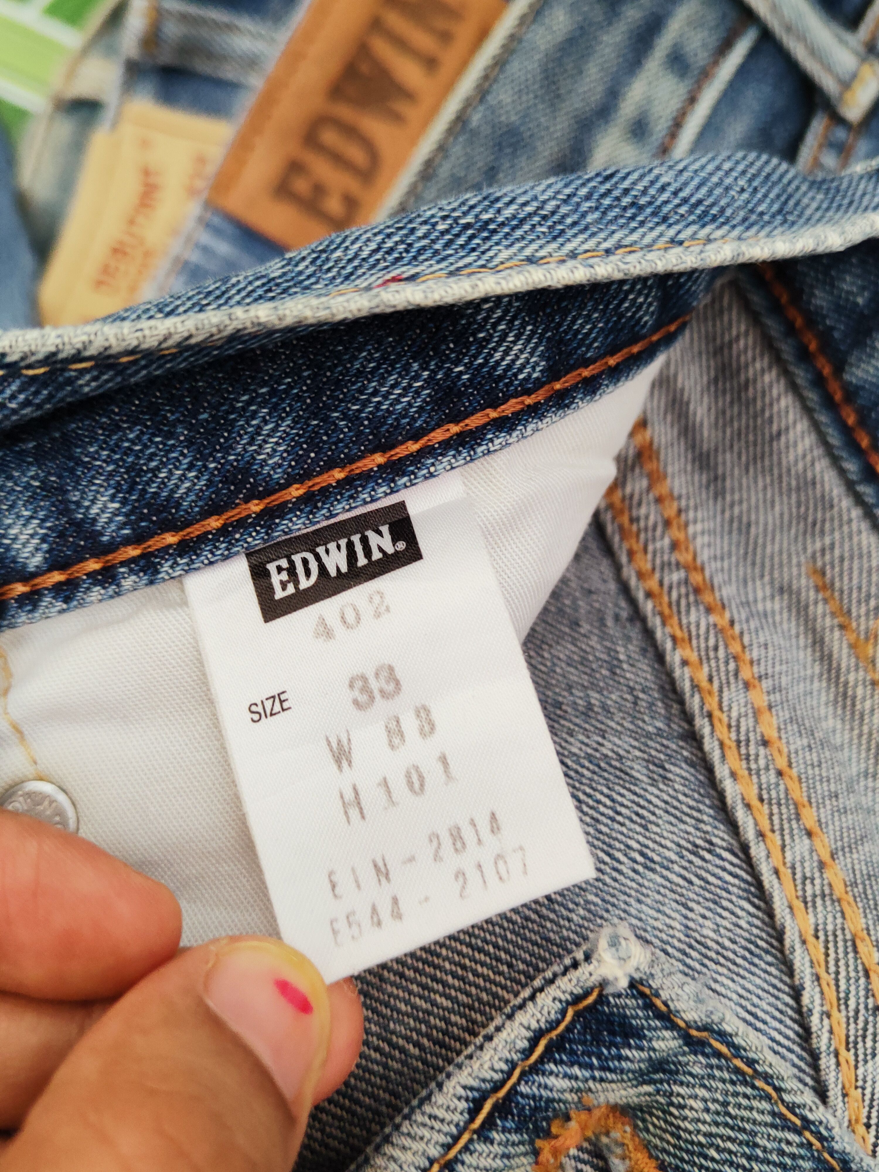 Edwin Edwin Blue Distressed Ripped Jeans #W941 Size US 33 - 16 Thumbnail