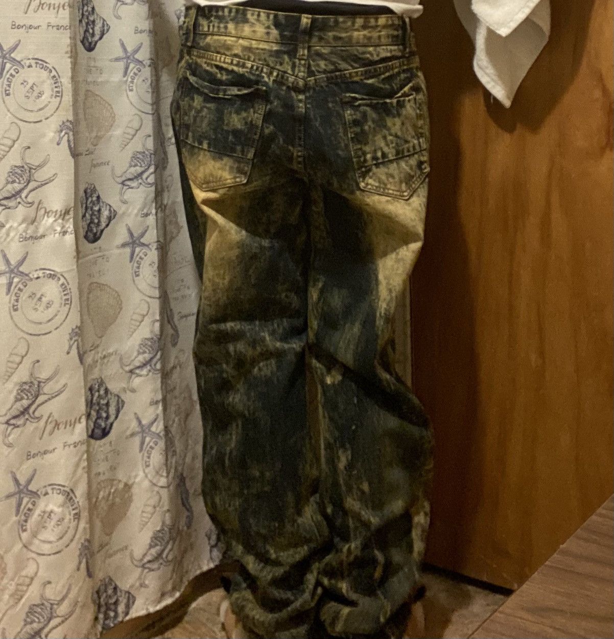Jean Bleached Dark Blue Denim Size US 36 / EU 52 - 5 Thumbnail