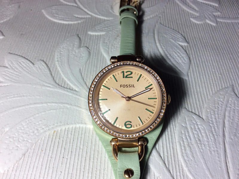Fossil Fossil Women's Georgia green Watch with two leather braclete Size ONE SIZE - 4 Thumbnail
