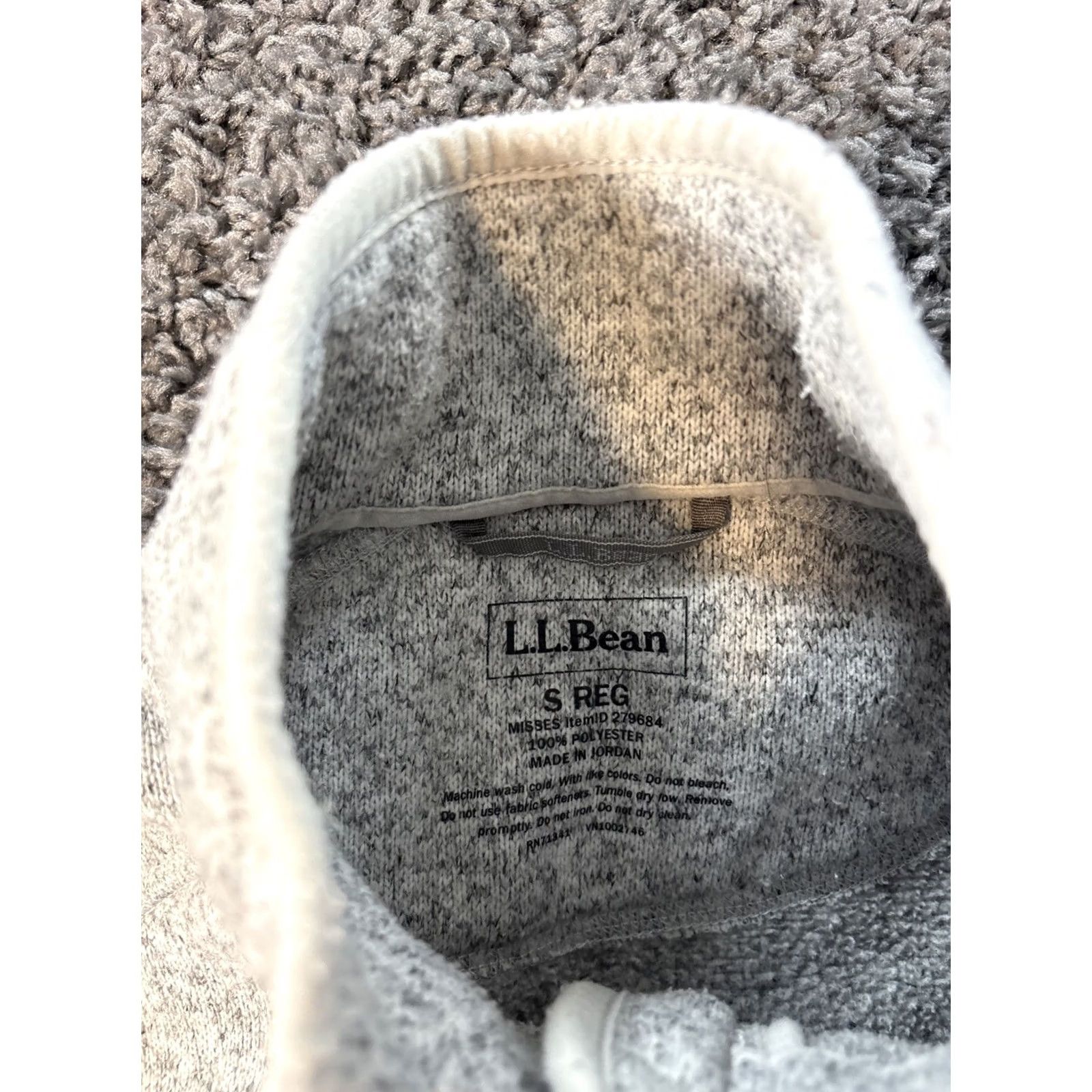 Vintage LL Bean Jacket Womens S Gray Full Zip Fleece Outdoor 279684 Jacket Shirt Coat Sweater Fleece Heathered Mid-Length Long Sleeve Regular Zip"} Size S / US 4 / IT 40 - 4 Thumbnail