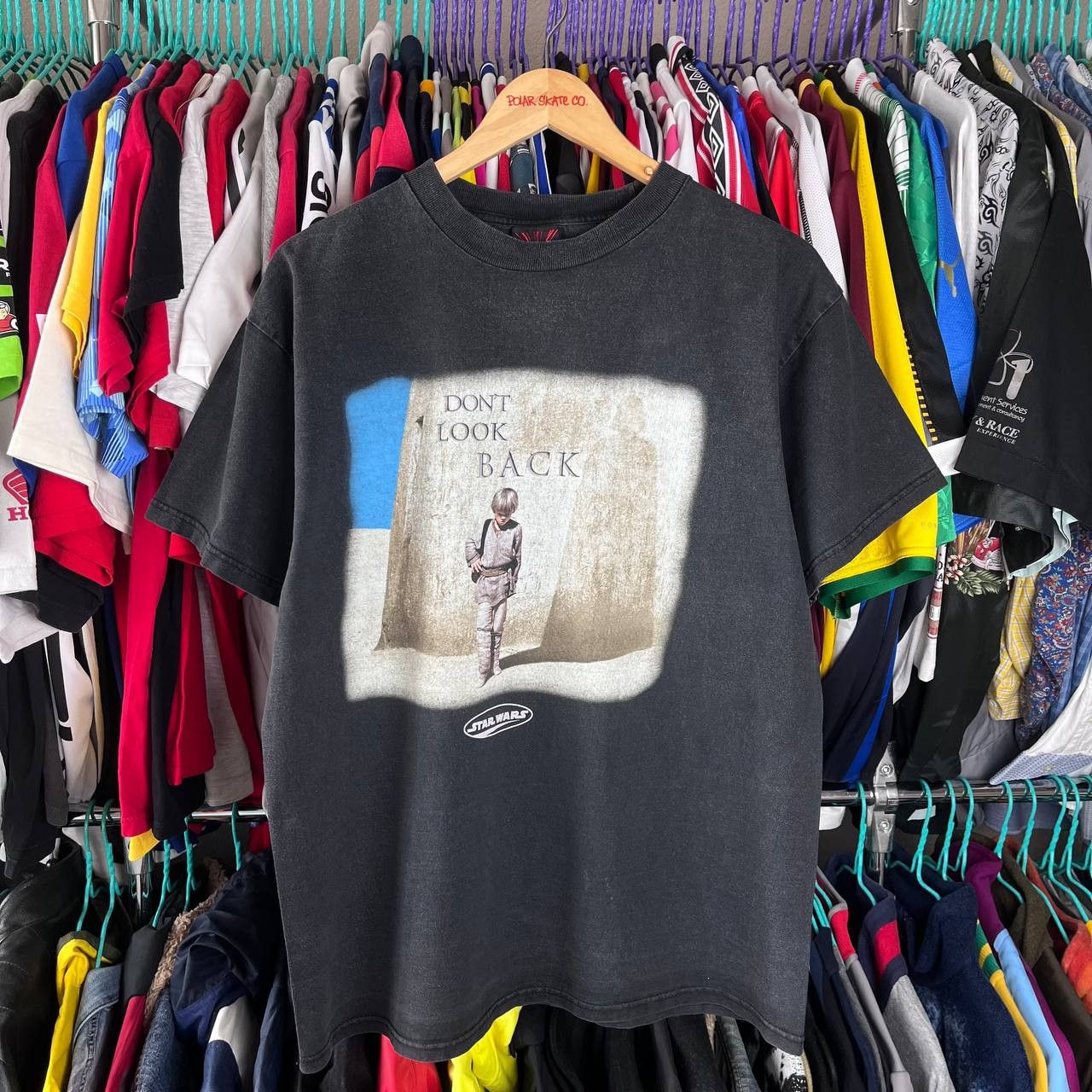 Vintage Rare 90s Star Wars Dont look back Black Tshirt