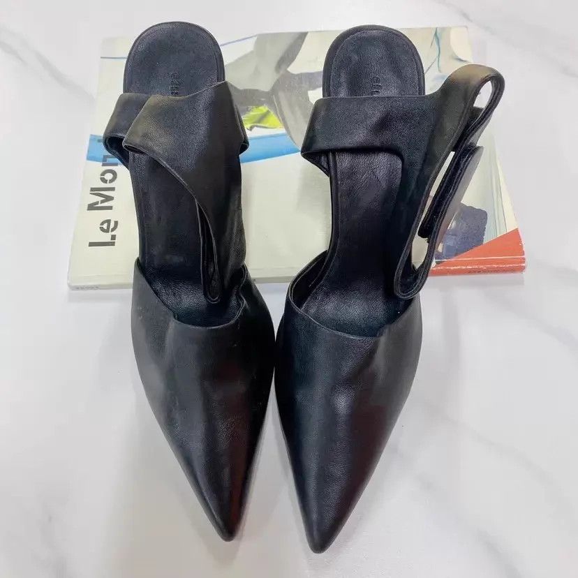 Celine Celine Black 38 EU Heels Pre-Owned Size US 7.5 / IT 37.5 - 2 Thumbnail