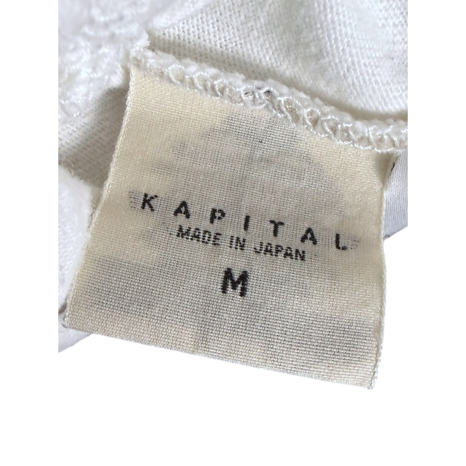 Kapital Kapital Pennant Embroidered White Boxy Pocket T-Shirt Japan Size US M / EU 48-50 / 2 - 6 Thumbnail