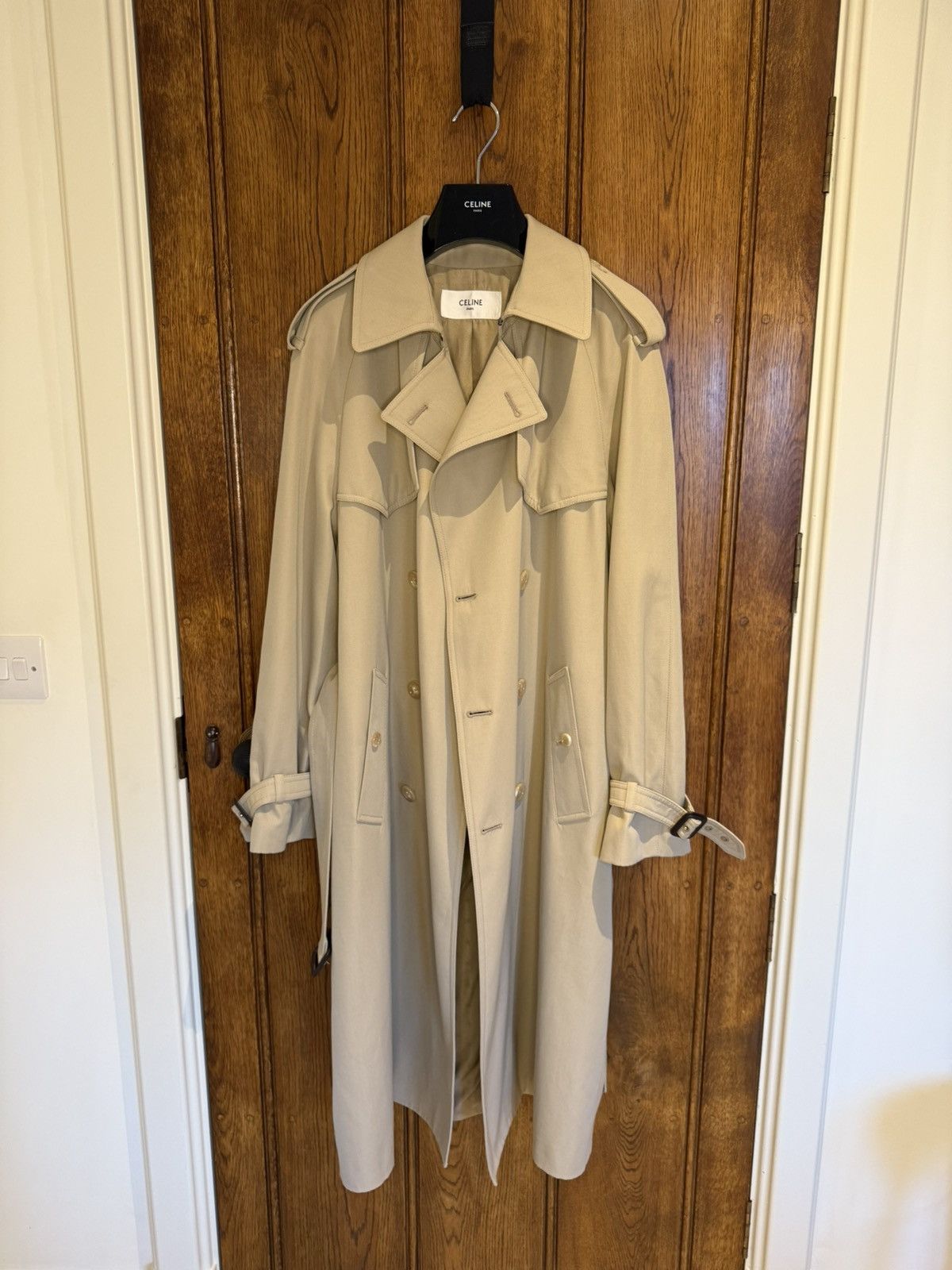 1 of 1 Celine Hedi Sample Trench Jacket silk lined M L Grail