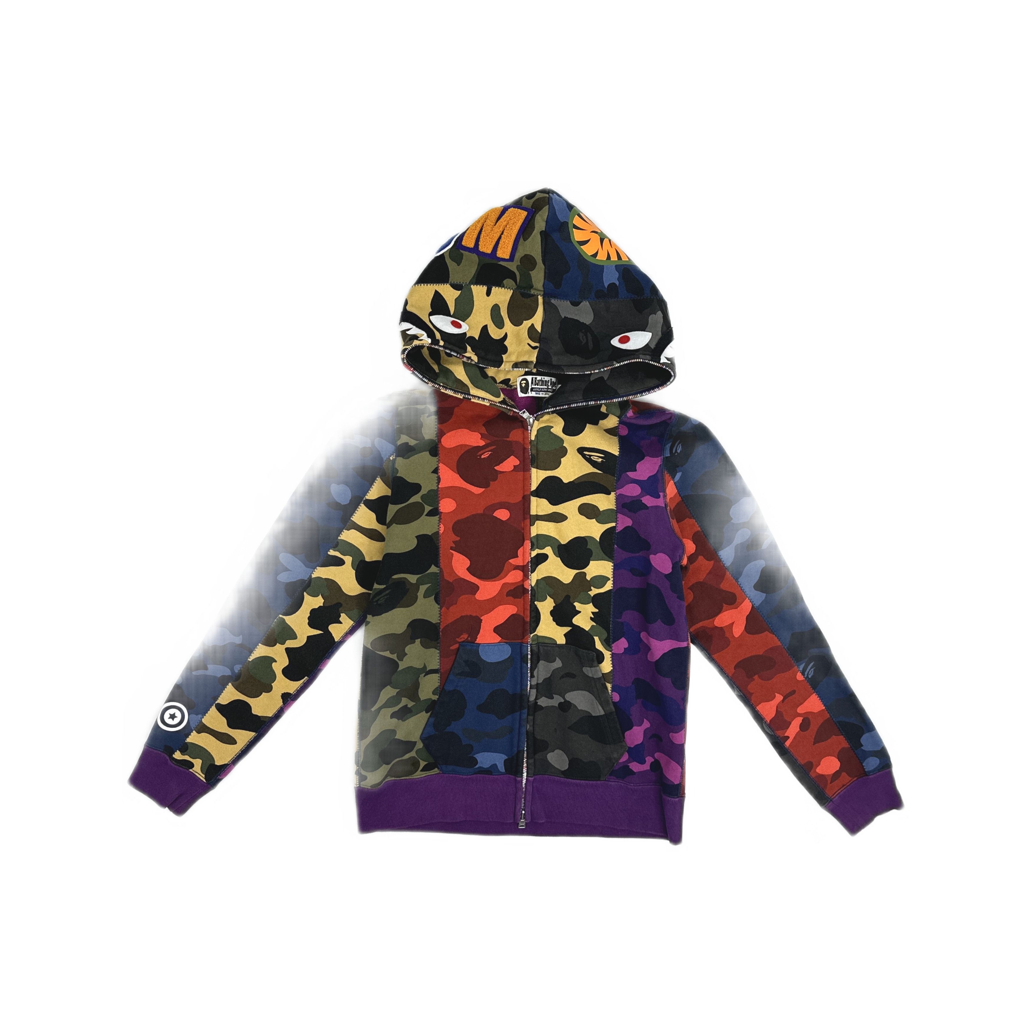 Bape A BATHING APE Crazy Camo Shark Hoodie Size XS Size US XS / EU 42 / 0 - 1 Thumbnail