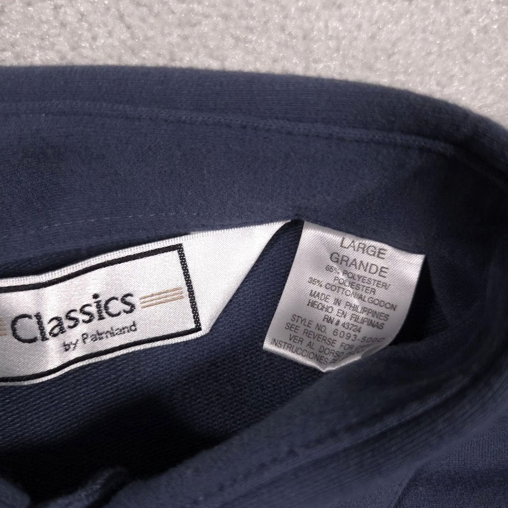 Vintage Classics by Palmland Sweater Mens Large Blue Collared Knit Pullover Long Sleeve Size US L / EU 52-54 / 3 - 6 Thumbnail