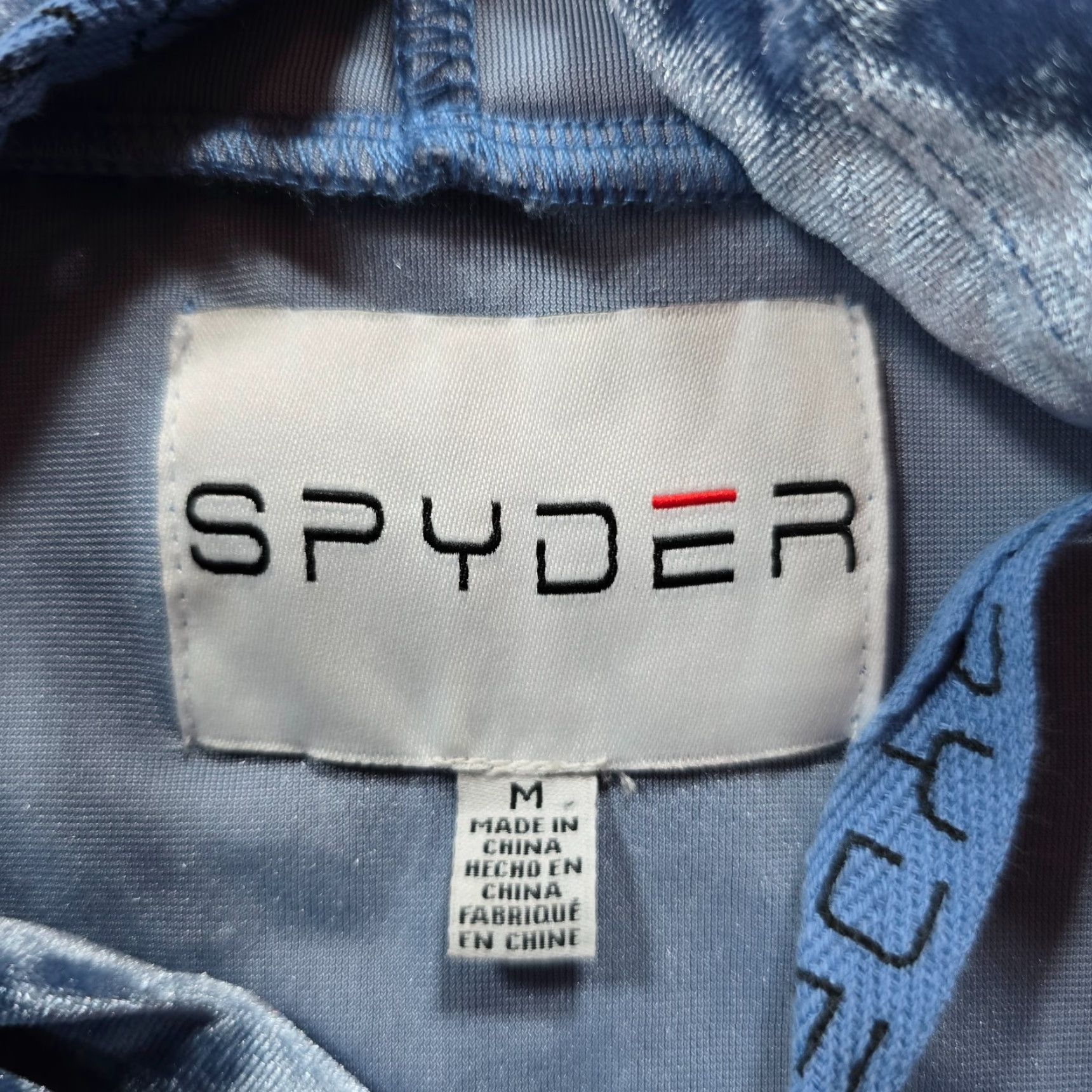 Spyder Spyder Hoodie Women Medium Blue Velour Pocket Sweatshirt Athletic Casual Pullover Logo Size M / US 6-8 / IT 42-44 - 4 Thumbnail