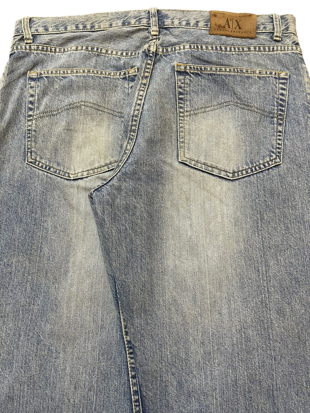 Armani Exchange Vintage Armani Exchange Faded Wash Distress Baggy Jeans Size US 36 / EU 52 - 6 Thumbnail
