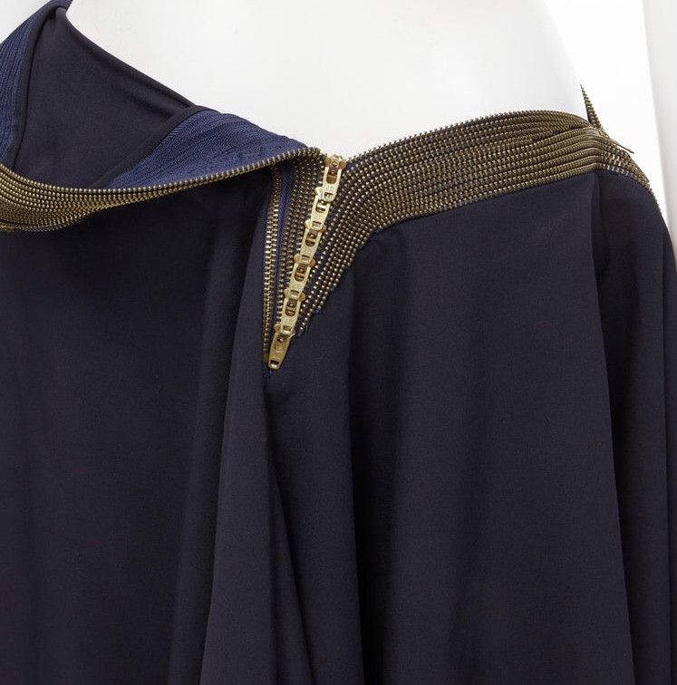Comme des Garcons Distressed zipper trimmed draped raw handkerchief skirt Size 30" / US 8 / IT 44 - 3 Thumbnail