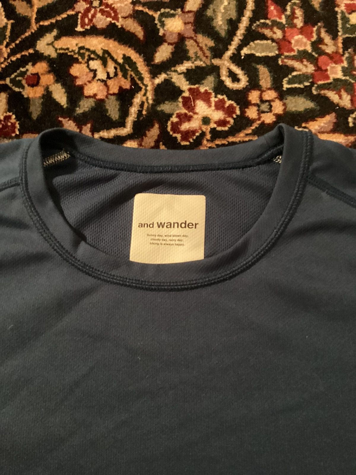And Wander wander Power Dry Jersey Raglan Short Sleeve - Blue Size US M / EU 48-50 / 2 - 3 Thumbnail