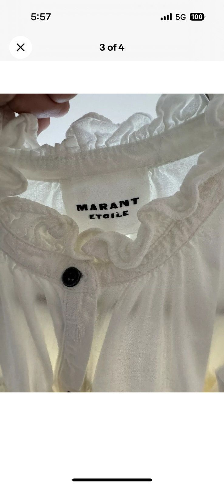 Isabel Marant Etoile Isabel Marant etoile white blouse Size XS / US 0-2 / IT 36-38 - 2 Thumbnail