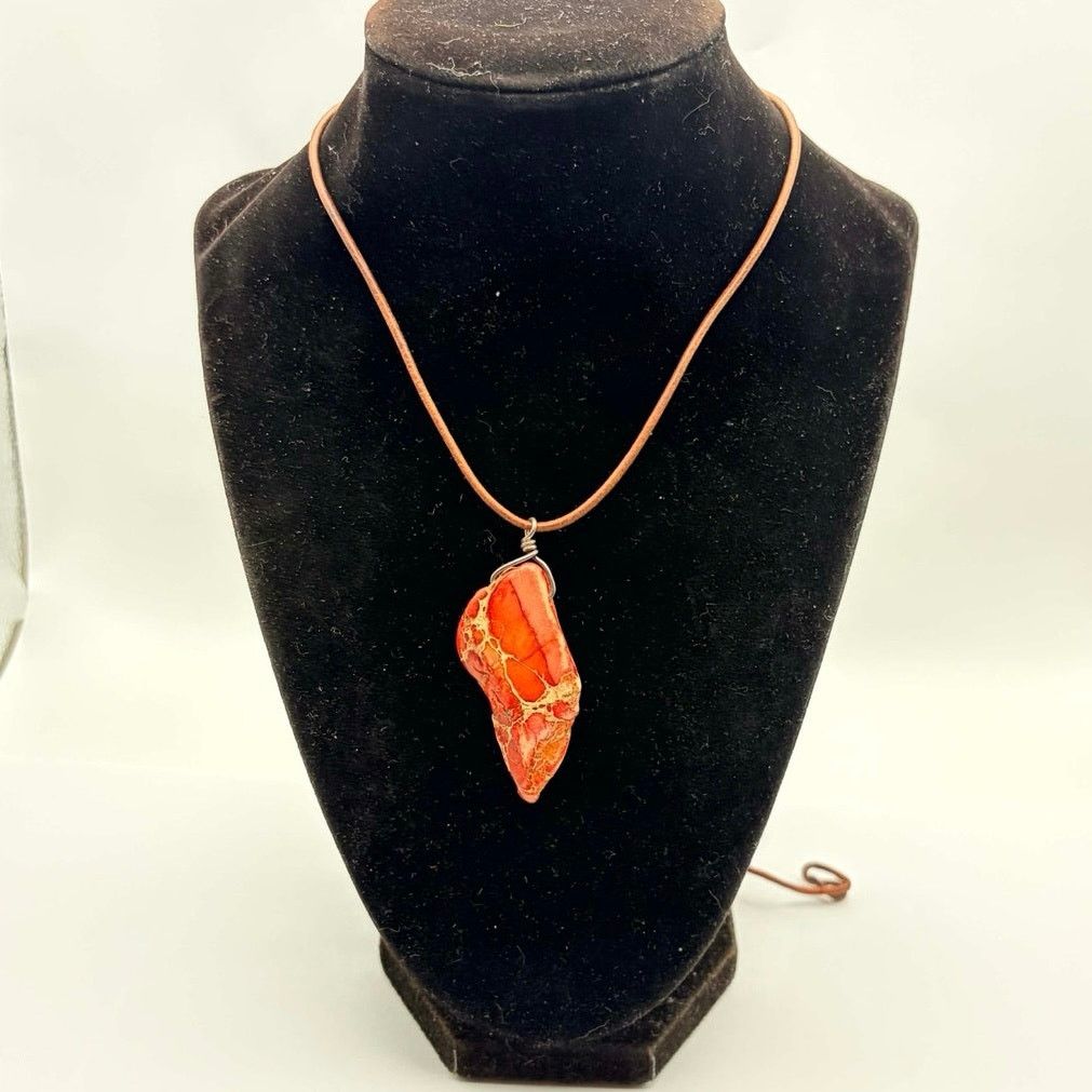 Other Orange & Brown Stone Necklace Size ONE SIZE - 2 Thumbnail