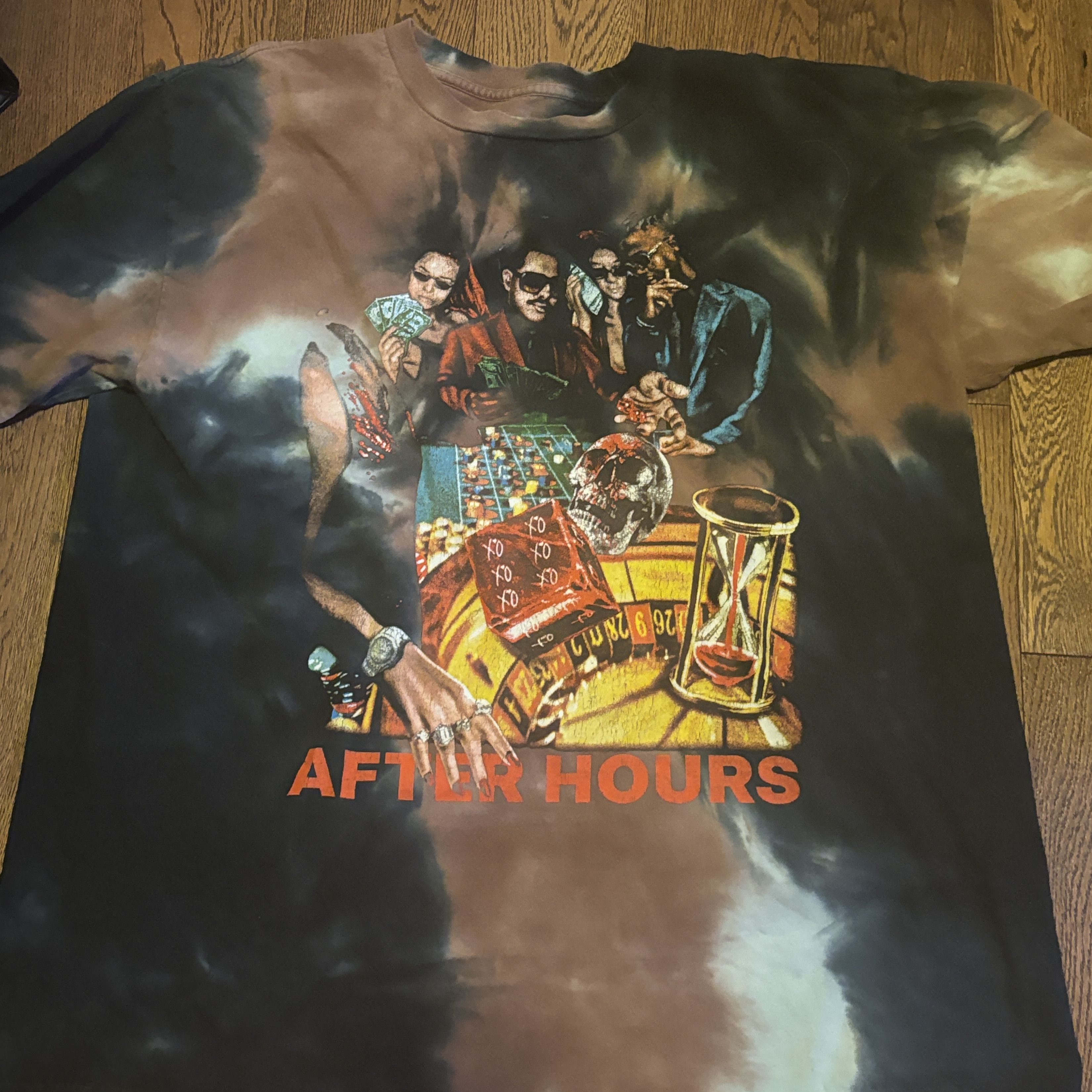 image of Weeknd X Asap Rocky X Art Dealer For Awge Variant 001 Tee in Tie Dye Colour, Men's (Size XL)