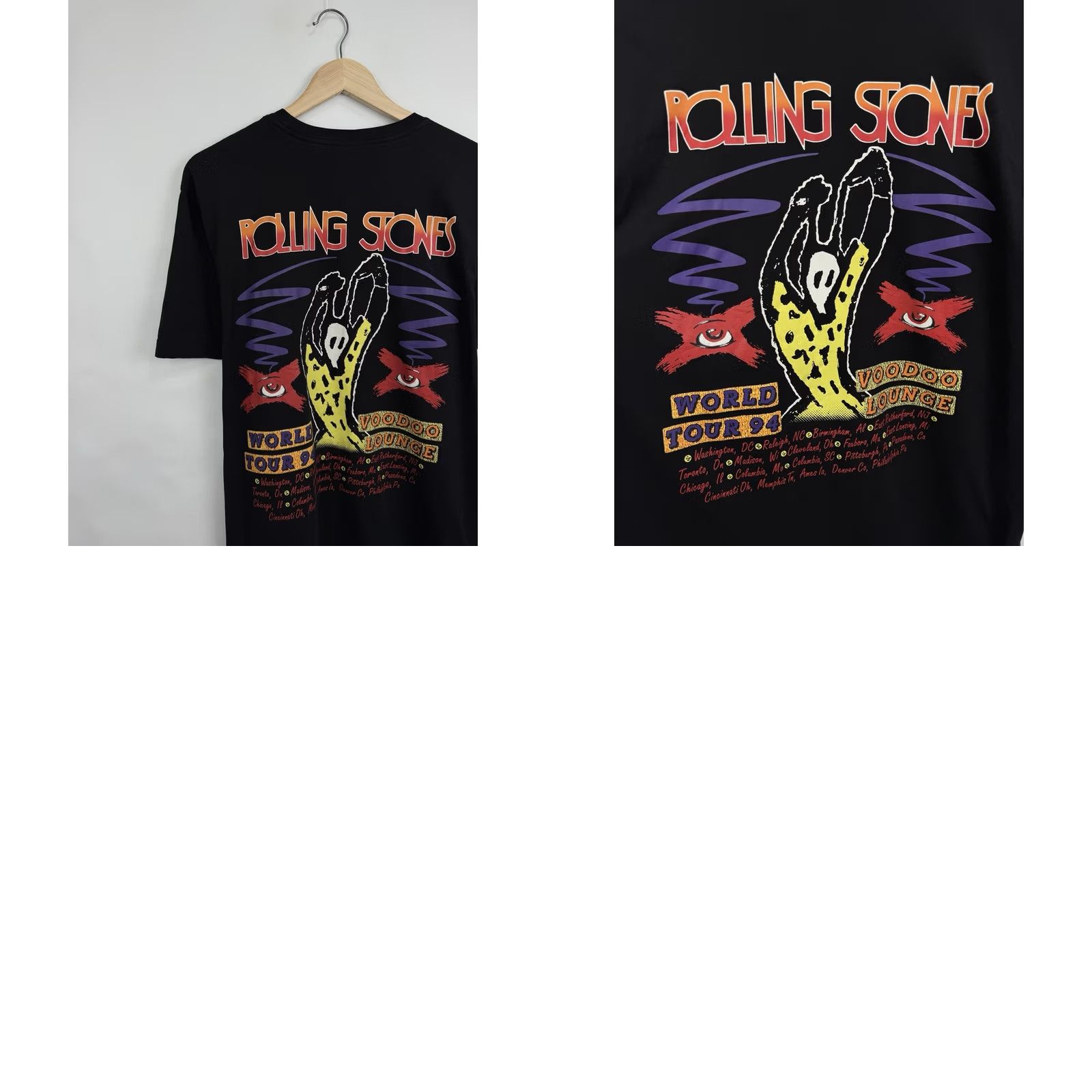 H&M H&M The Rolling Stones Voodoo Lounge World Tour 94 T-Shirt Black M Mens Colorful 90s Size US M / EU 48-50 / 2 - 8 Thumbnail