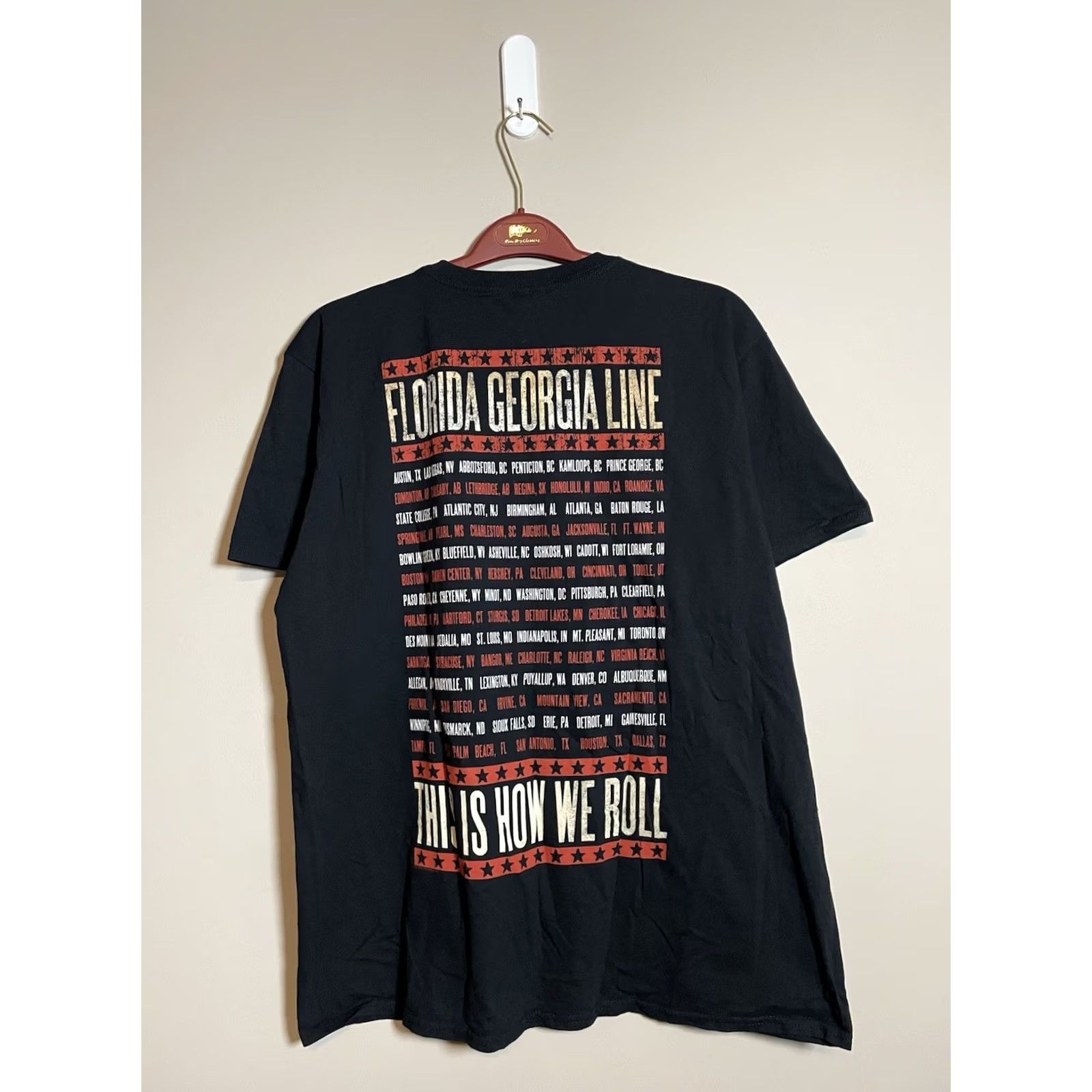 Tultex VINTAGE Florida Georgia Line Patriotic T-Shirt XL Black USA Flag Tour Men XL Crew Neck Cotton Texas? Size US XL / EU 56 / 4 - 4 Thumbnail