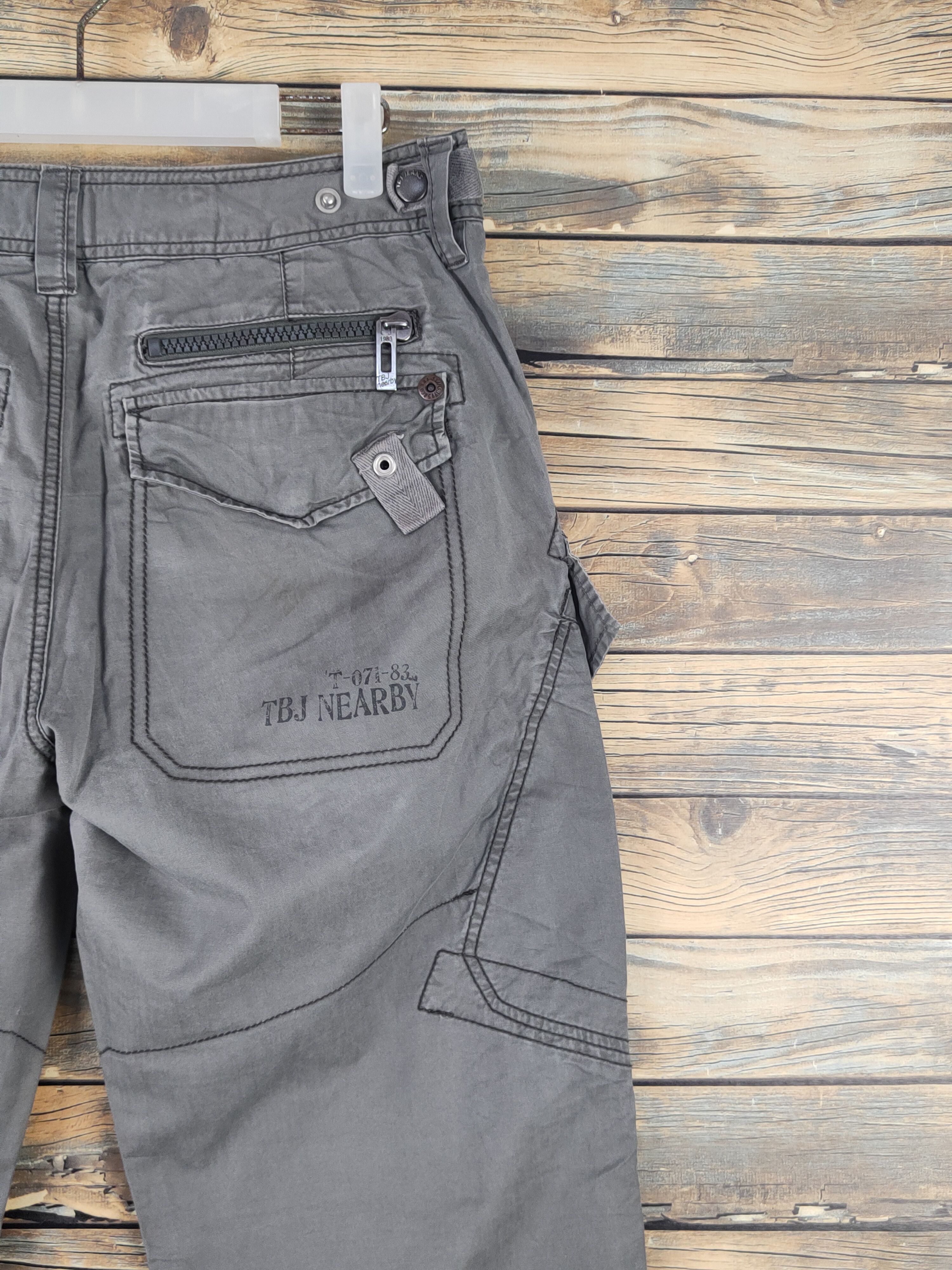 Japanese Brand TBJ Jeans Dark Gray Multipocket Tactical Cargo Pants #W1623 Size US 30 / EU 46 - 11 Thumbnail