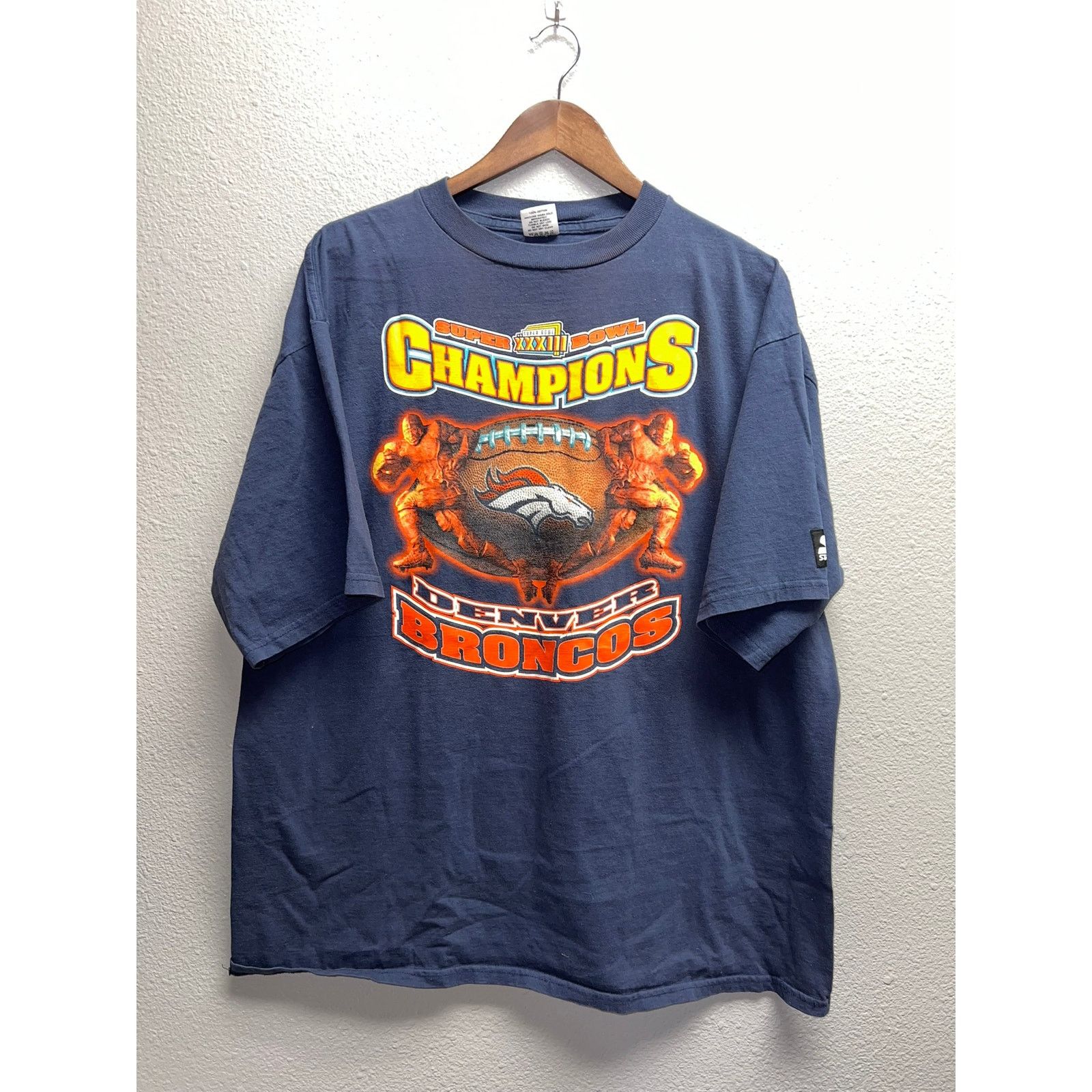 Starter Vintage Super Bowl Denver Broncos Shirt 33 Tee 90s XL Size US XL / EU 56 / 4 - 1 Thumbnail