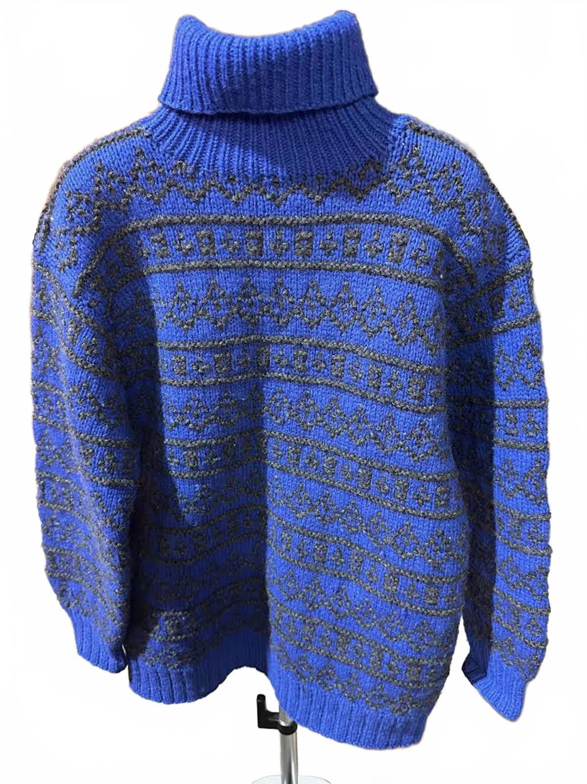 Gap Vintage GAP Hand Knit Wool Turtleneck Sweater L Size L / US 10 / IT 46 - 1 Thumbnail