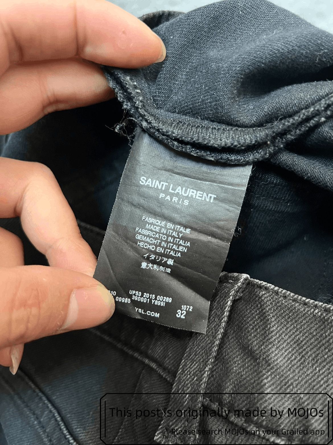 Saint Laurent Paris Sz 32 Saint Laurent Paris 15AW Light Wash Denim mojos606 Size US 32 / EU 48 - 4 Thumbnail