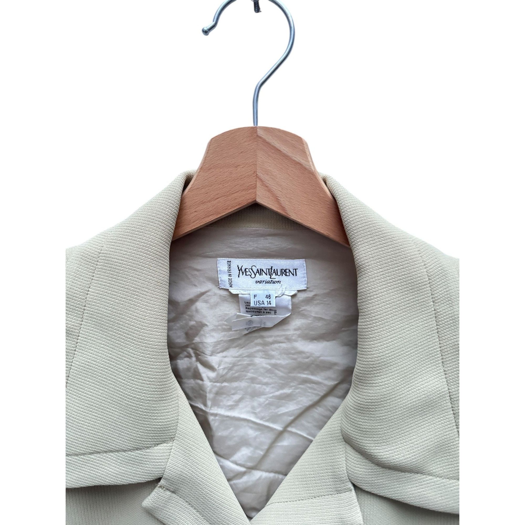 Yves Saint Laurent Light Beige Safari Shirt Size L / US 10 / IT 46 - 3 Thumbnail