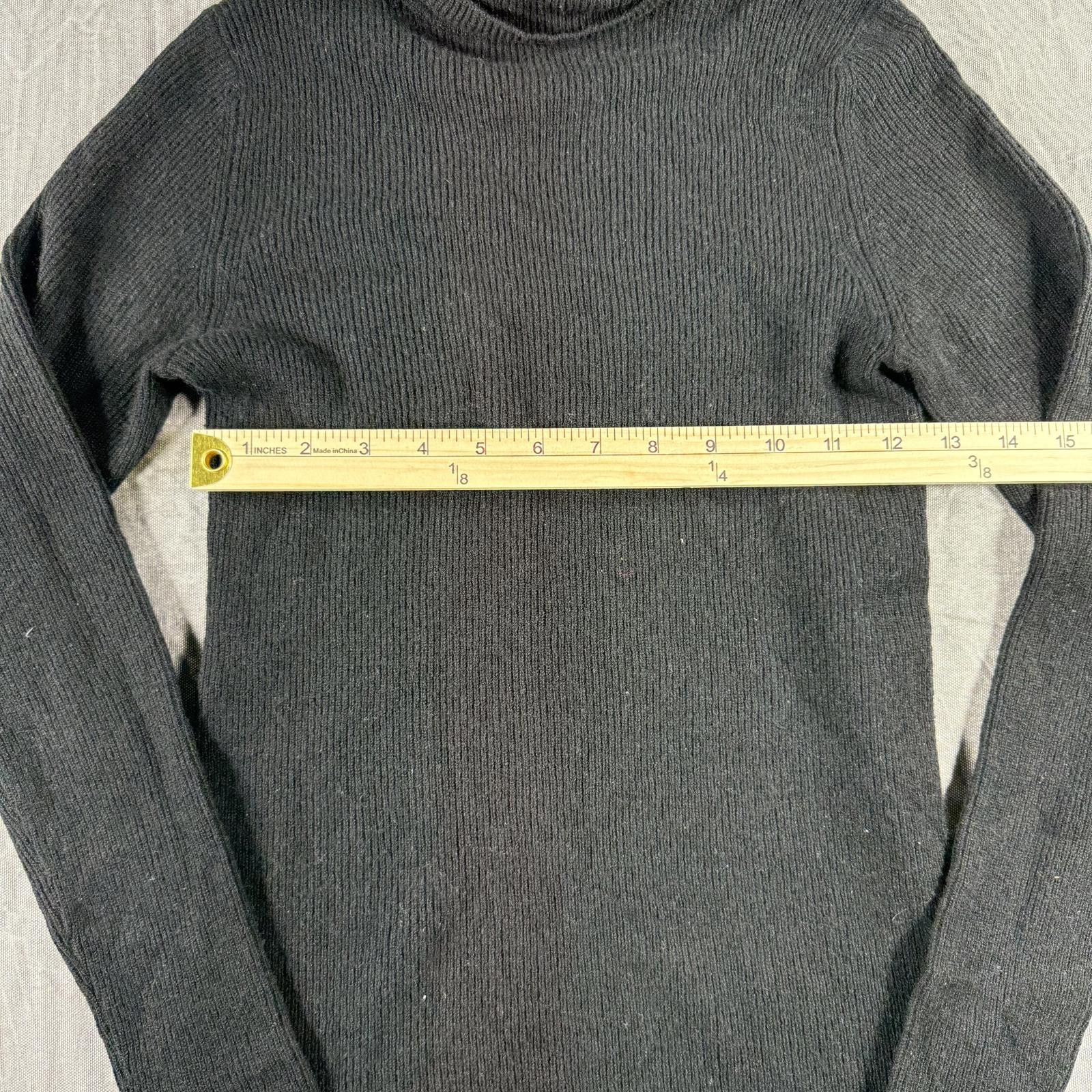 Vince Vince Shirt Women's S Black Long Sleeve Turtleneck Cashmere Size S / US 4 / IT 40 - 4 Thumbnail
