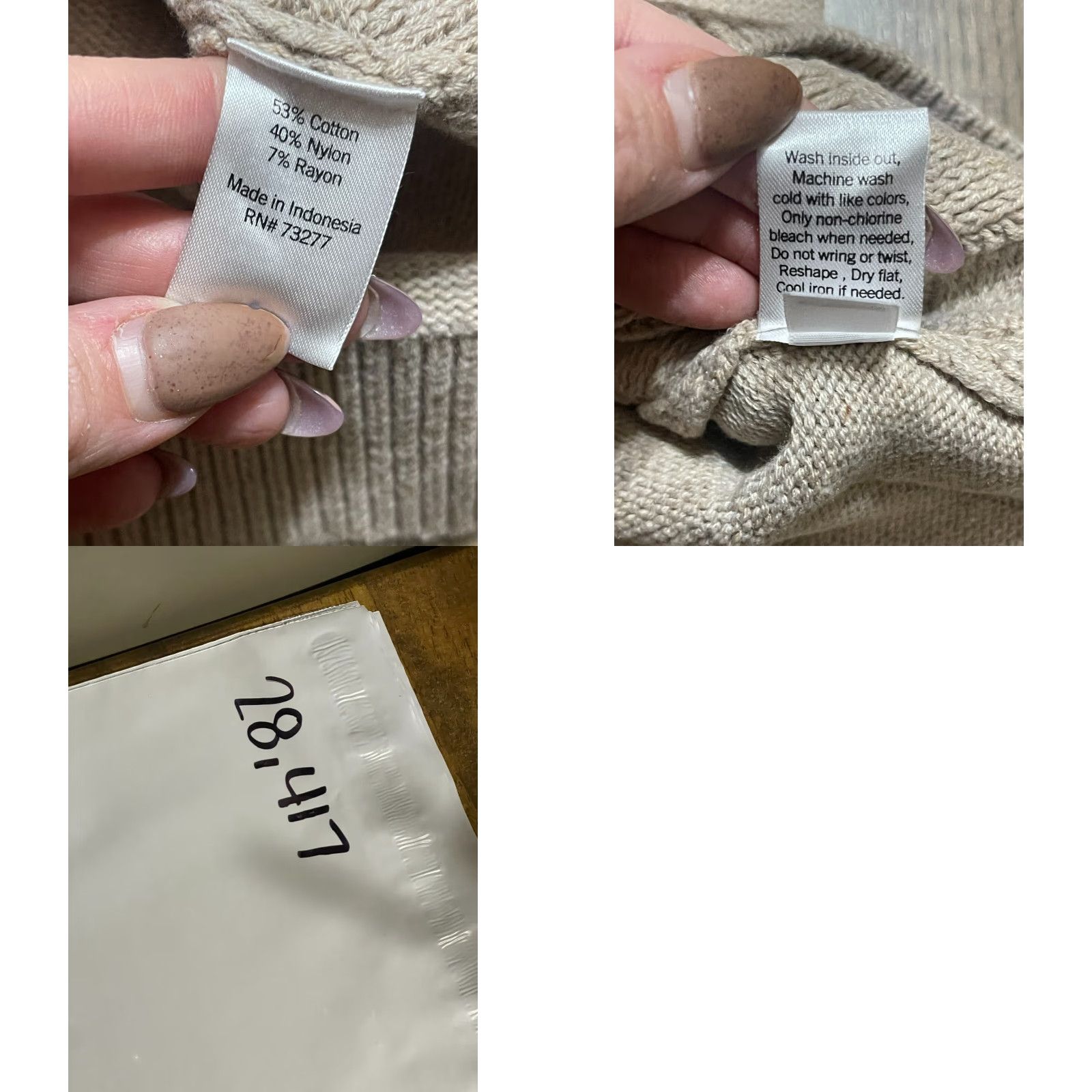 Vintage SONOMA Sweater Women’s M Tan Pullover Crew Neck Regular Casual Size M / US 6-8 / IT 42-44 - 8 Thumbnail