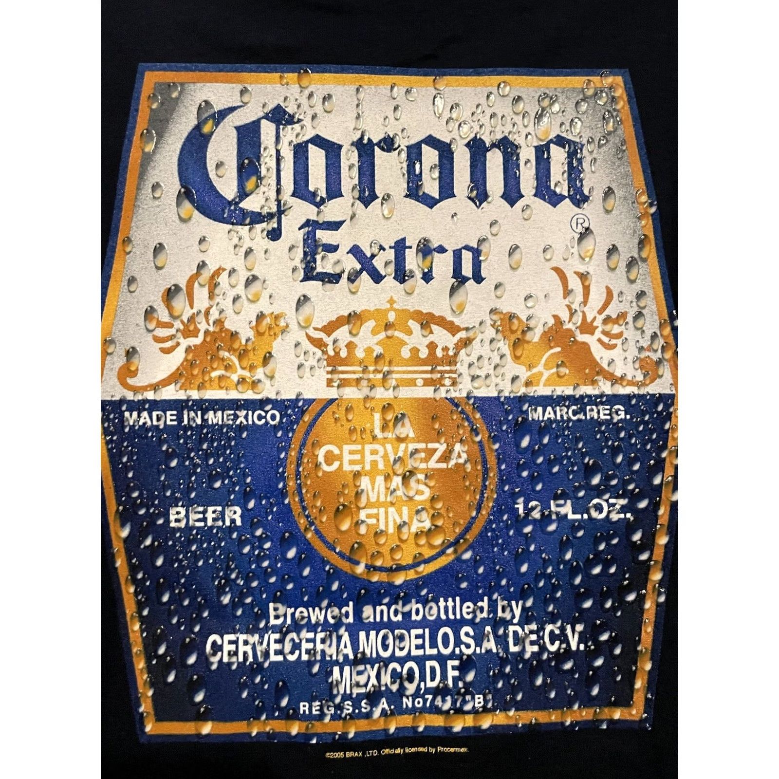 Vintage VINTAGE Corona Extra Beer T-Shirt Mens L Blue 2005 Y2K Cotton Short Sleeve Shirt Size US L / EU 52-54 / 3 - 5 Thumbnail
