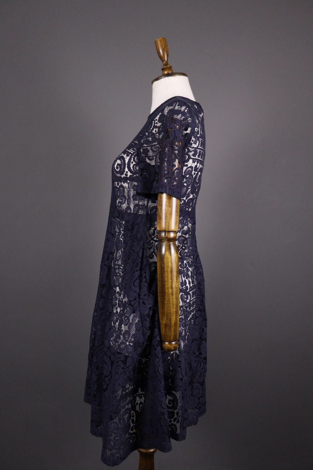 Designer Max Mara Studio Blue Mesh Lace Floral US 2 / 36 / UK 4 Size M / US 6-8 / IT 42-44 - 4 Thumbnail