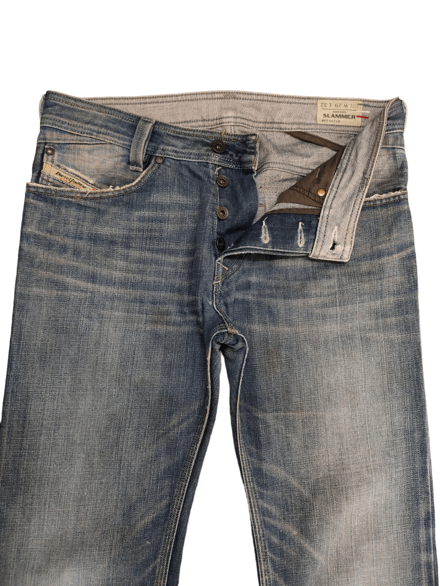 Diesel Vintage Y2k Diesel Slammer Embroidered Pocket Denim Jeans Size US 30 / EU 46 - 10 Thumbnail