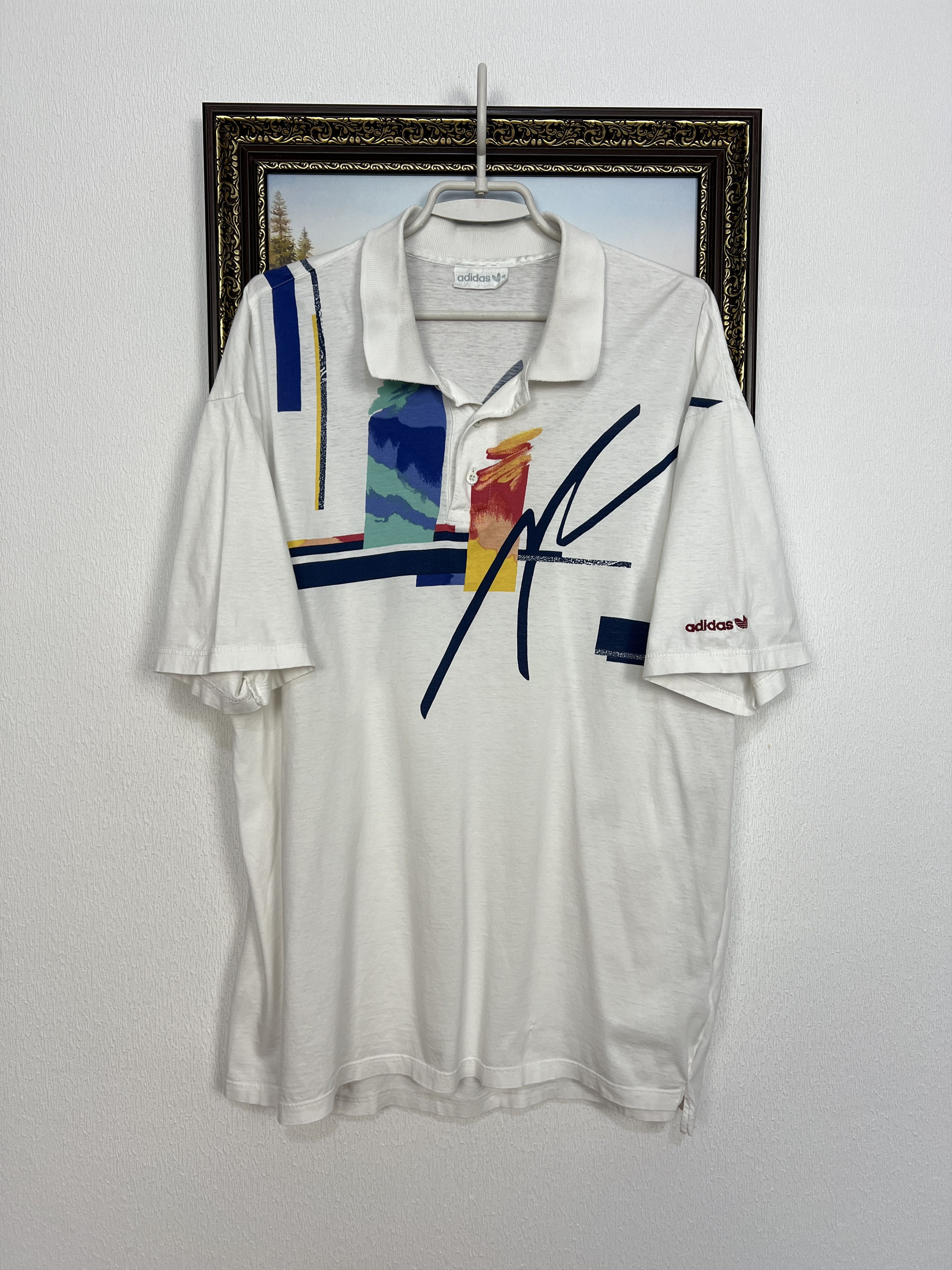 Adidas Vintage 90's Edberg Lendl Agassi Tennis Polo Shirt Jersey Size US XL / EU 56 / 4 - 1 Thumbnail