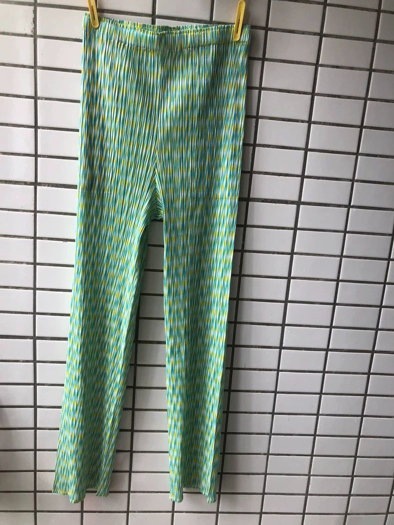 Issey Miyake Issey Miyake size:3 Green pleated pants Size 42" / US 20 - 1 Thumbnail