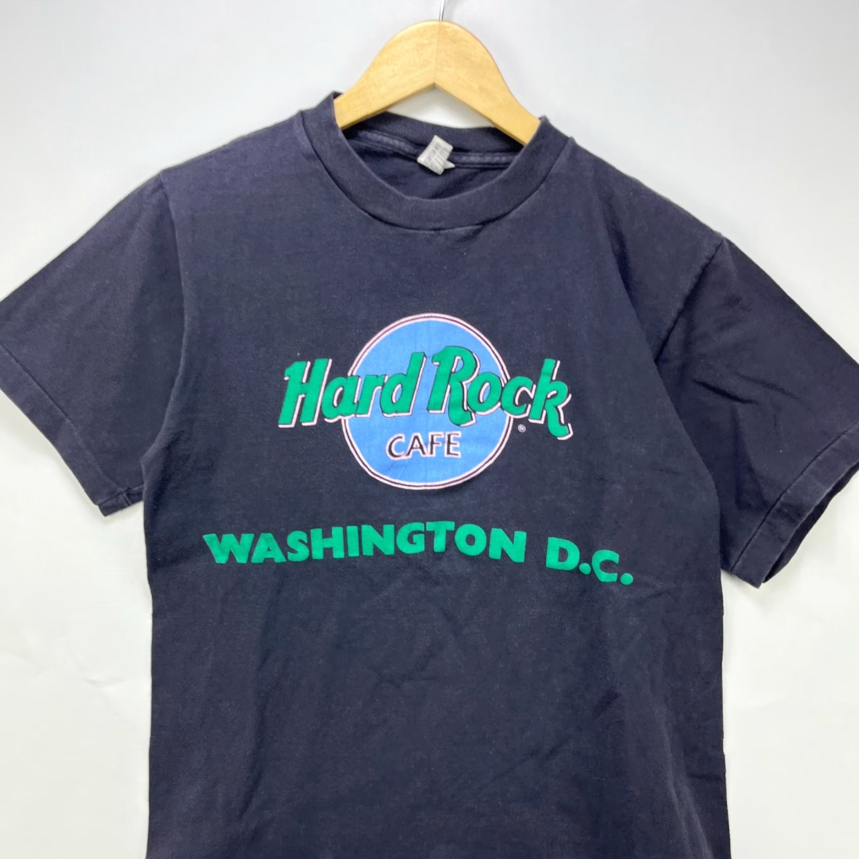 Hard Rock Cafe VINTAGE Hard Rock Cafe Shirt Washington DC 90s Sun Faded Black Single Stitch M Mens T-Shirt Size US M / EU 48-50 / 2 - 2 Thumbnail
