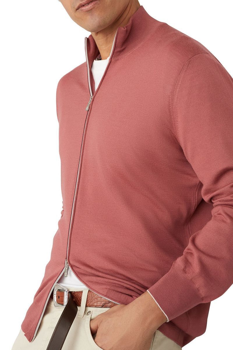 Brunello Cucinelli Cardigan in Dark Red Size US L / EU 52-54 / 3 - 3 Thumbnail