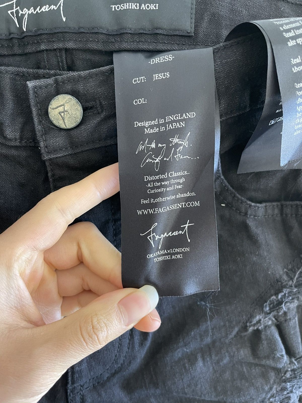 Fagassent Toshiki Aoki Distressed Denim Pants Size US 31 - 4 Thumbnail