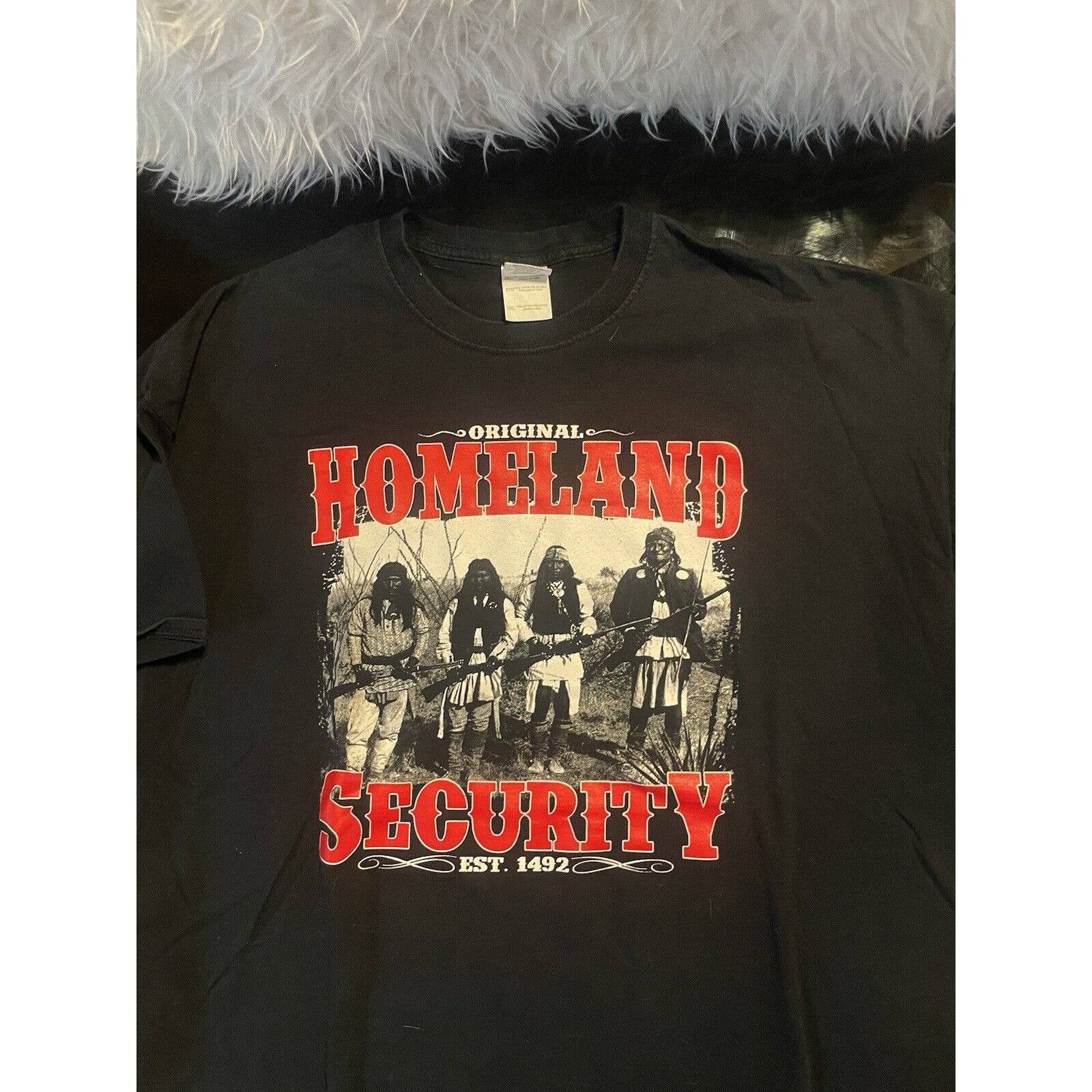 Gildan The Original Homeland Security T Shirt Short Sleeve Native Size US XXL / EU 58 / 5 - 6 Thumbnail