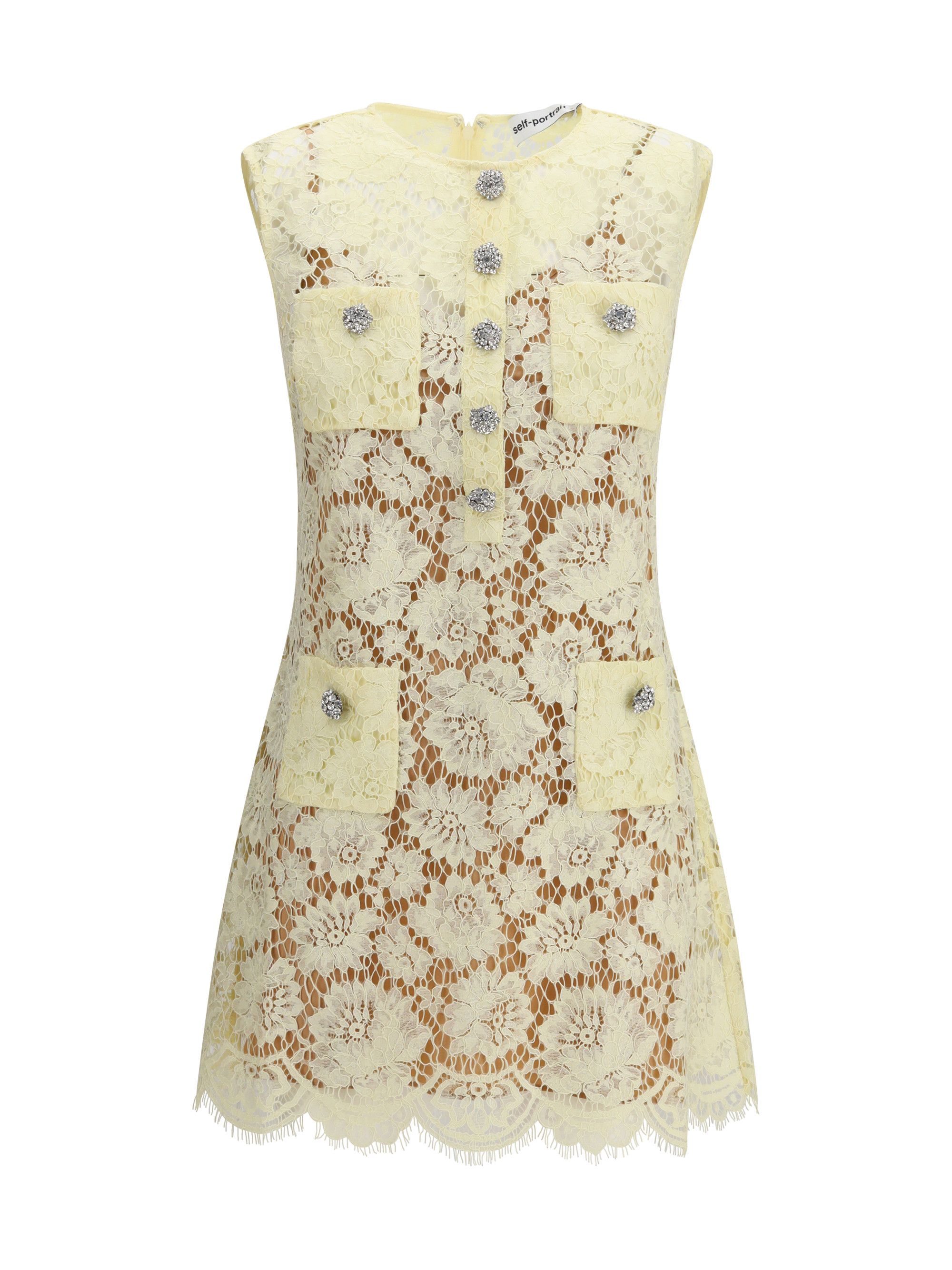 Self-Portrait Fine lace mini Dress Size M / US 6-8 / IT 42-44 - 1 Thumbnail