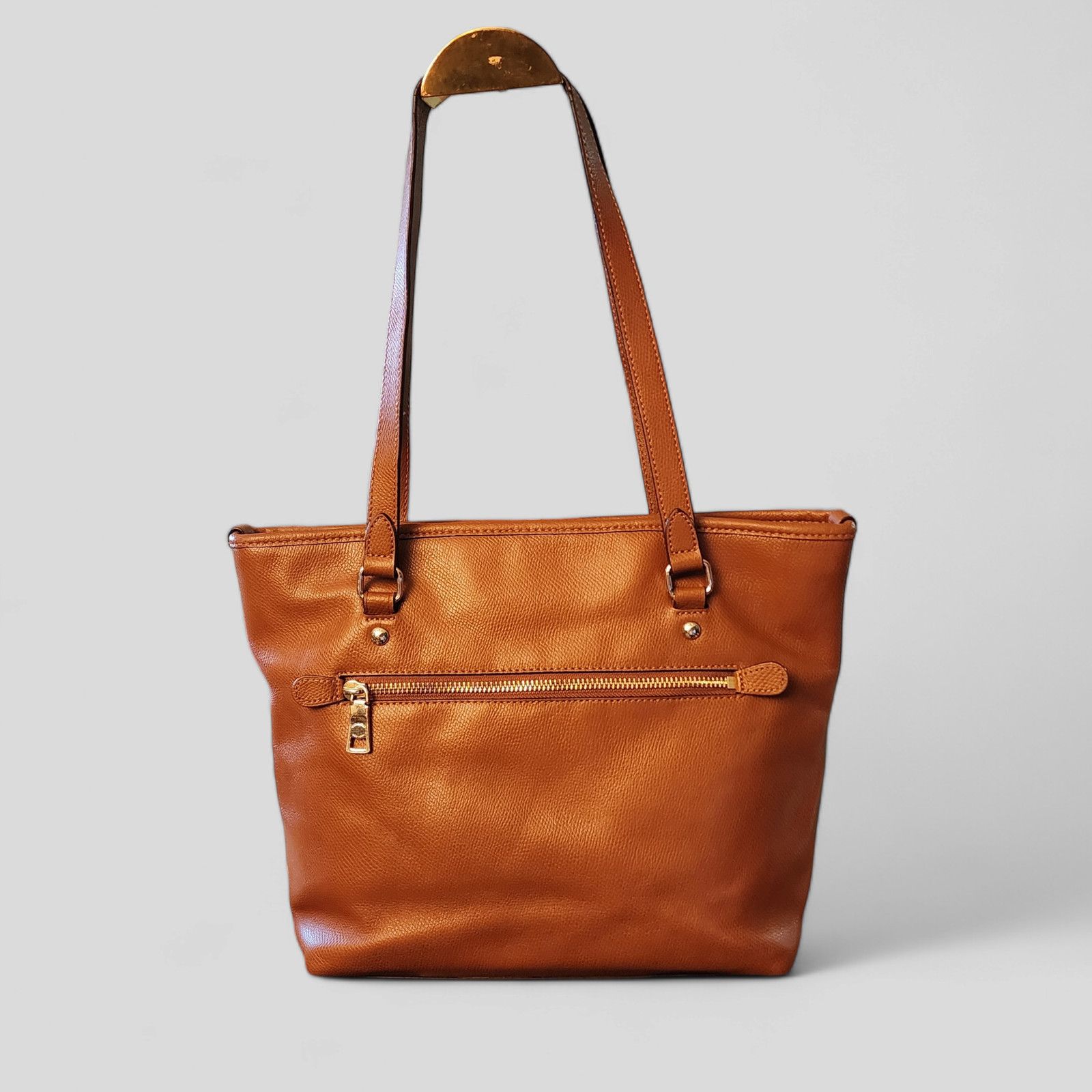 Coach COACH Cross Grain Leather City Zip Tote F36632 Acorn color Size ONE SIZE - 2 Thumbnail
