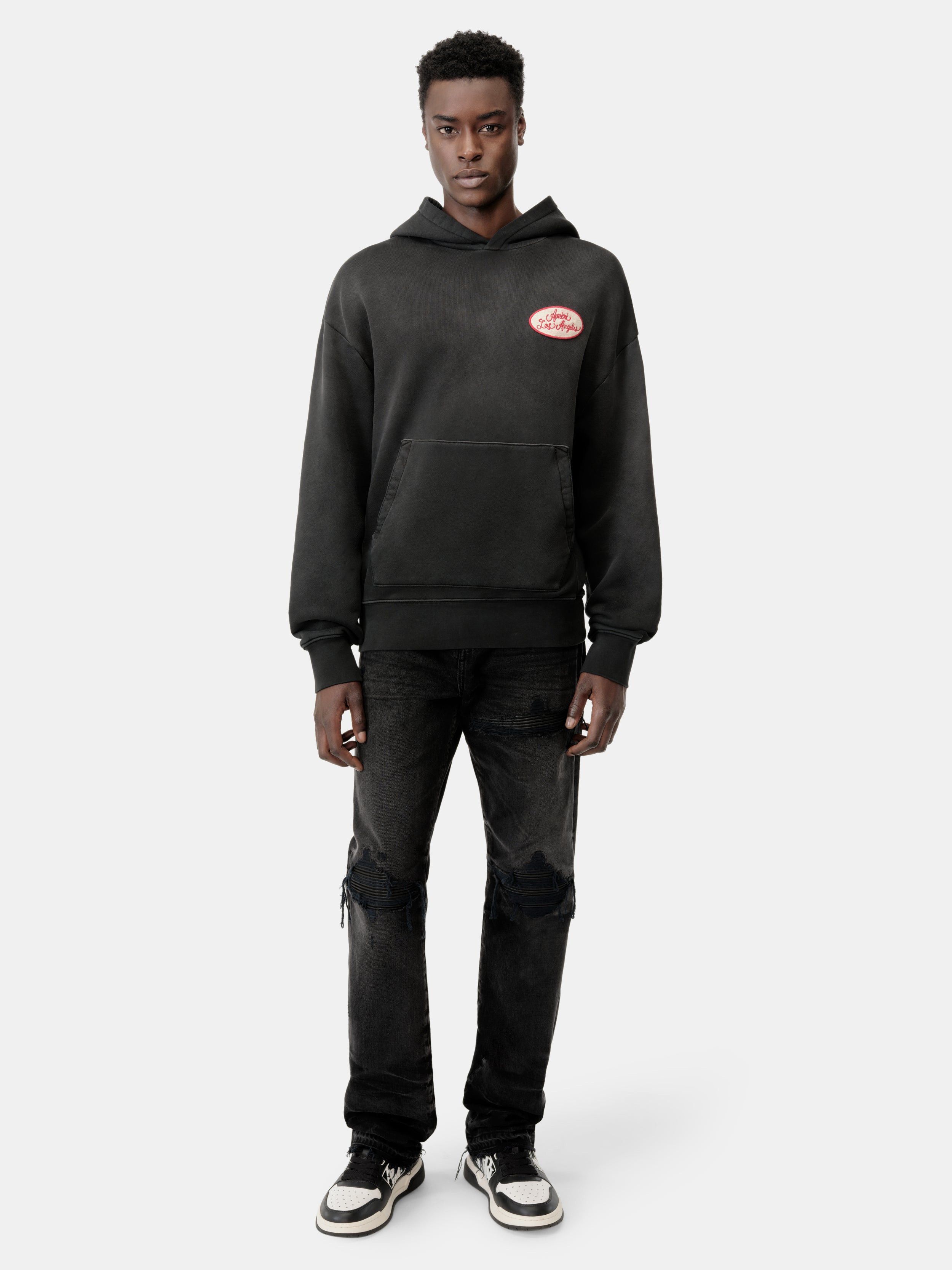 Amiri o1h1sh11225 Station Patch Oversized Hoodie in Black Size US XL / EU 56 / 4 - 3 Thumbnail