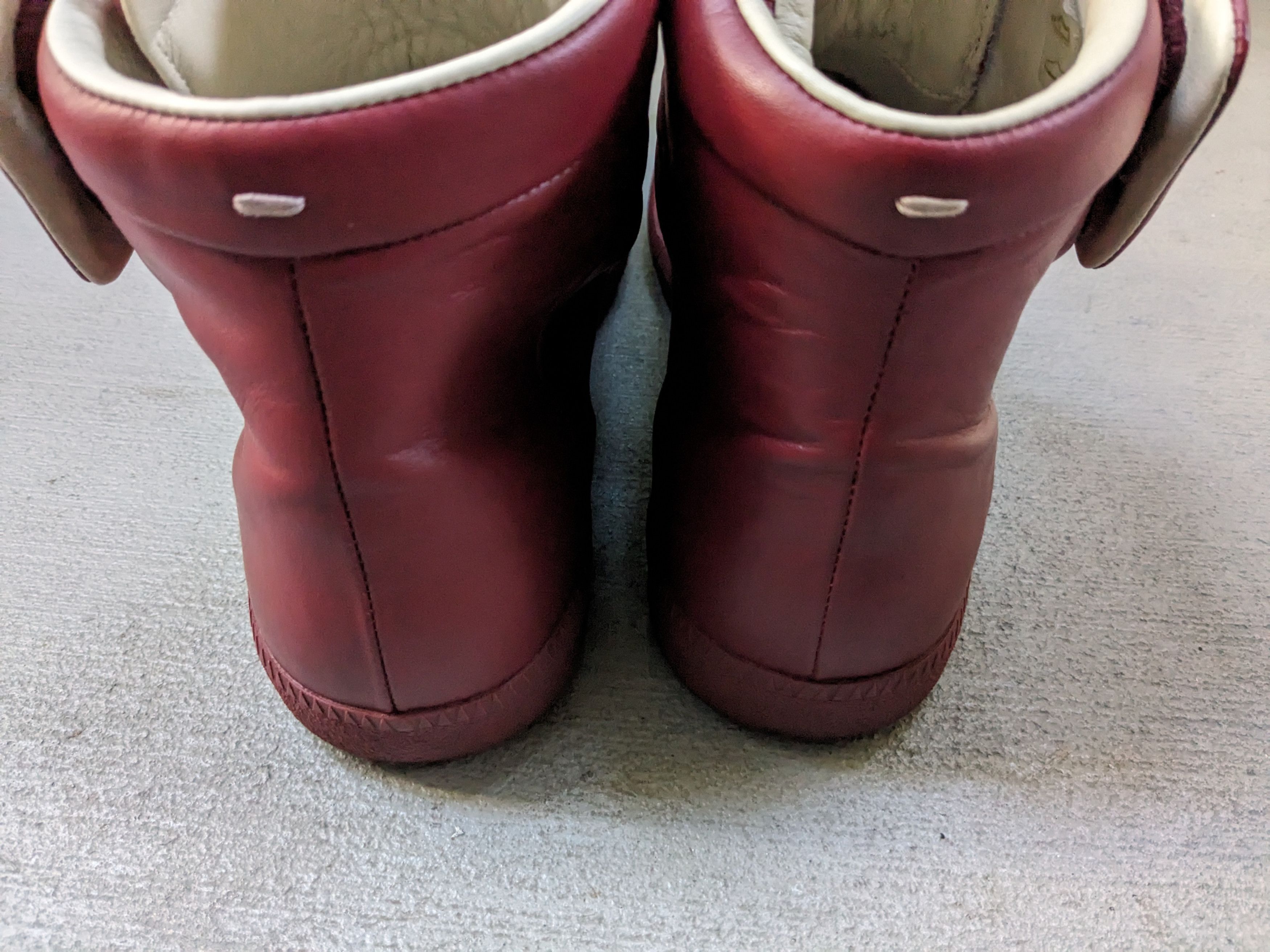 Maison Margiela Maison Margiela Future 9 Red Leather High Tops Size US 9 / EU 42 - 14 Thumbnail
