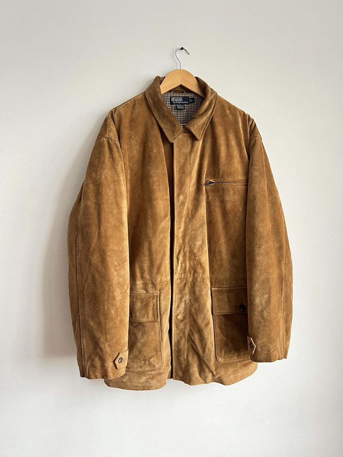 Polo Ralph Lauren × RRL Ralph Lauren × Ralph Lauren Vintage 80s-90s Polo by Ralph Lauren Suede Ranch/Car Coat Size US XL / EU 56 / 4 - 1 Thumbnail