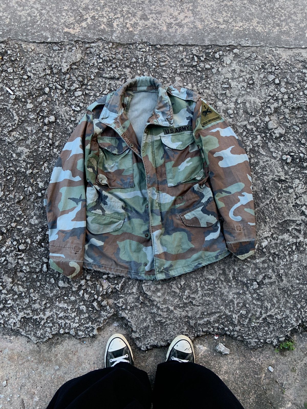 Other VTG 70’s U.S. Army M65 Field Woodland Old Ironside Jacket Size US L / EU 52-54 / 3 - 1 Thumbnail