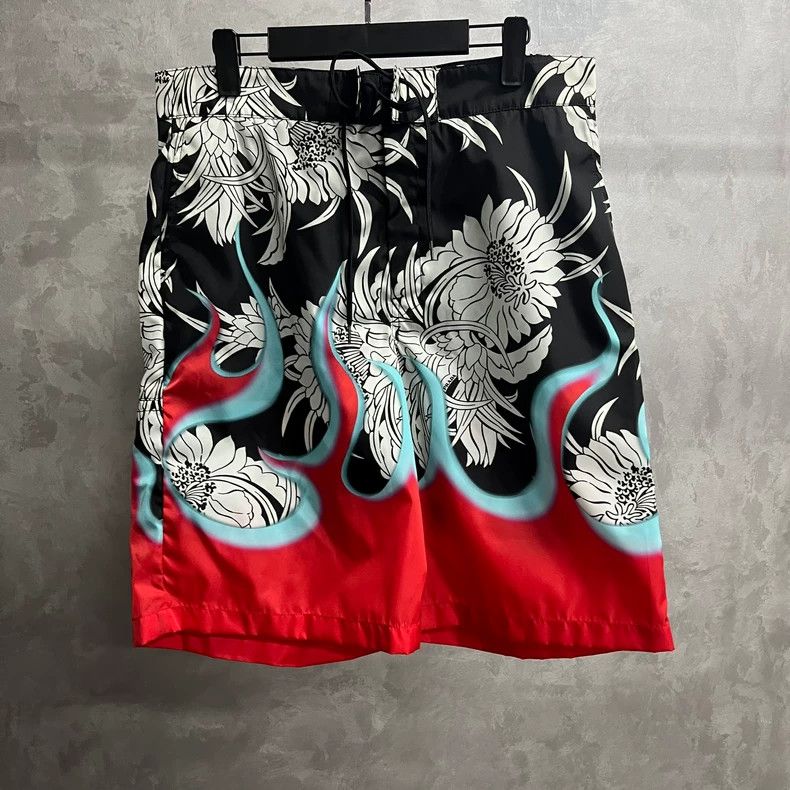 Prada Prada Nylon flame metal triangle shorts 2501-Nextarrow Size US 34 / EU 50 - 1 Thumbnail