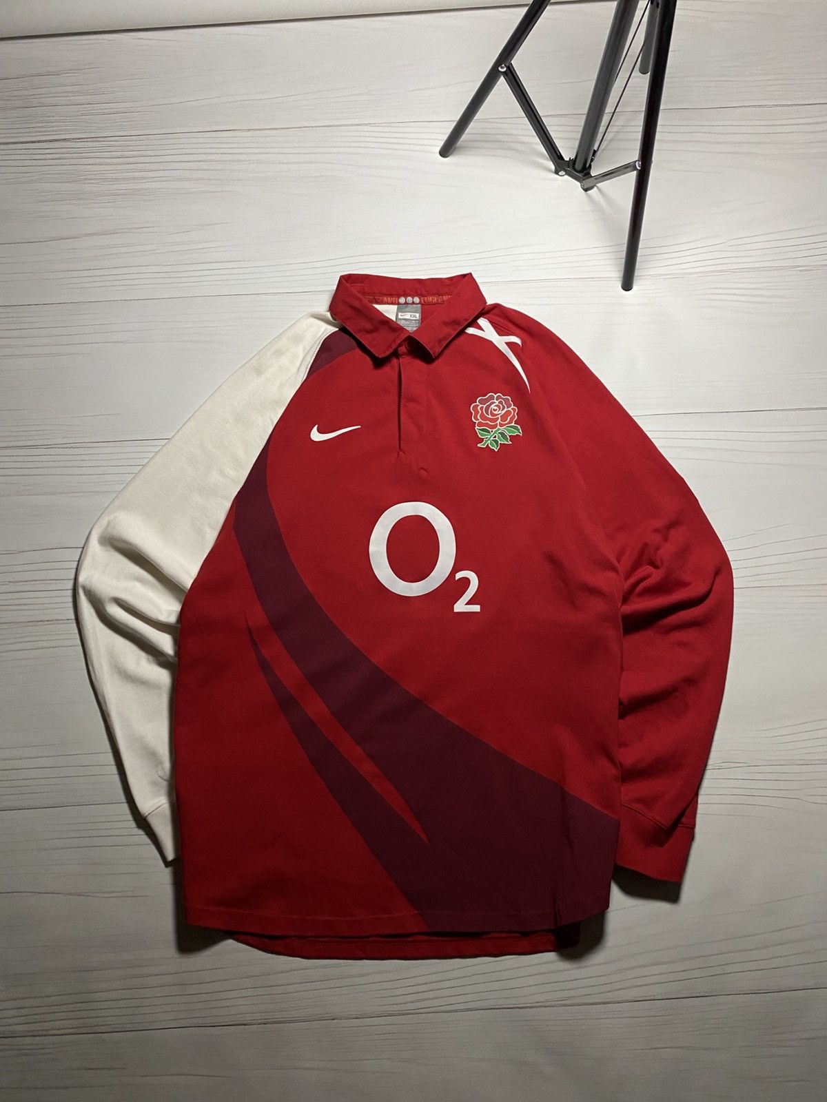 Nike Vintage Nike England 2007/09 Rugby Jersey Soccer Longsleeve Size US XXL / EU 58 / 5 - 1 Thumbnail