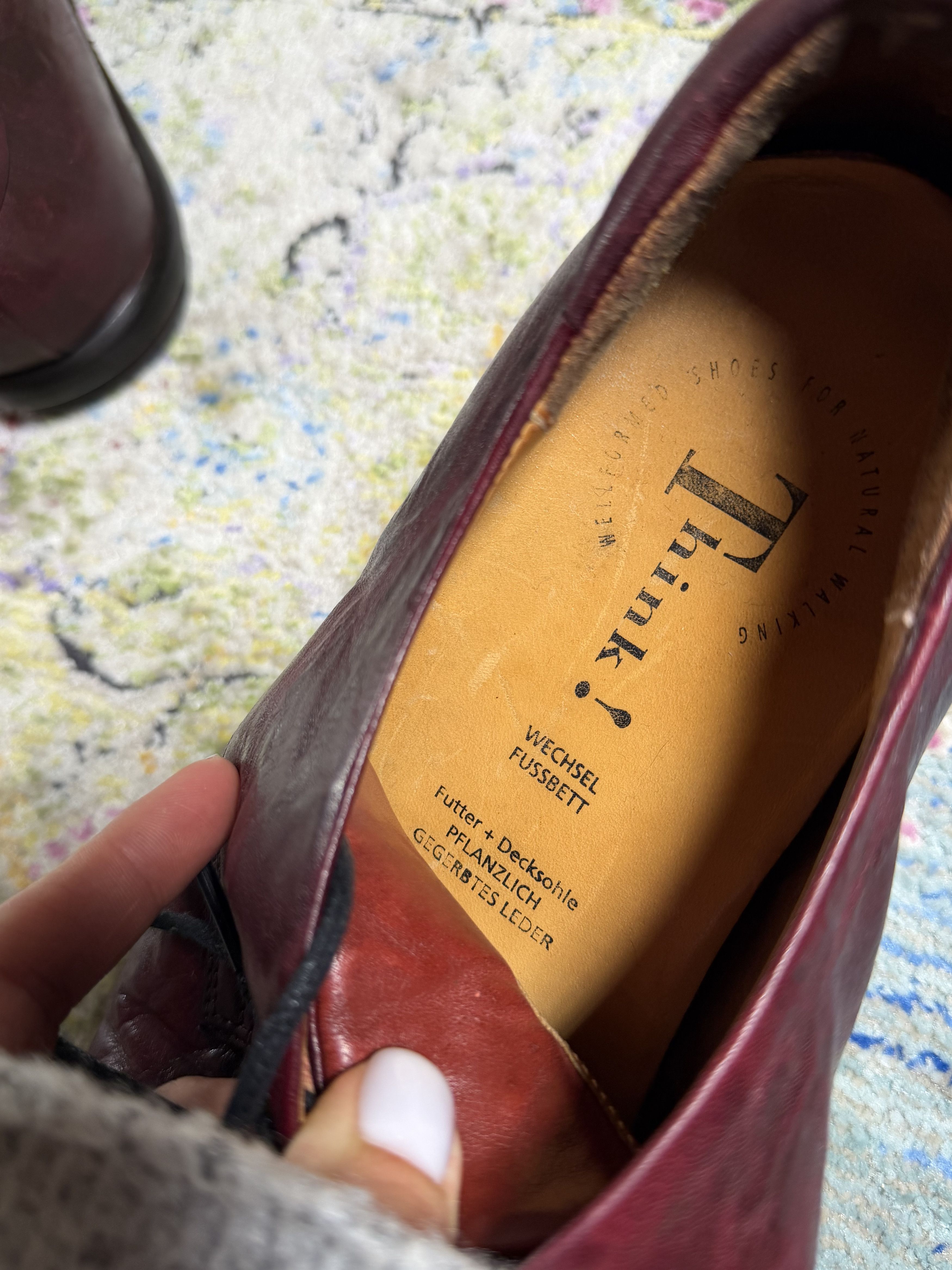 Genuine Leather Think! Menscha Barefoot Bordeaux Casual Shoes Size US 12 / EU 45 - 9 Thumbnail