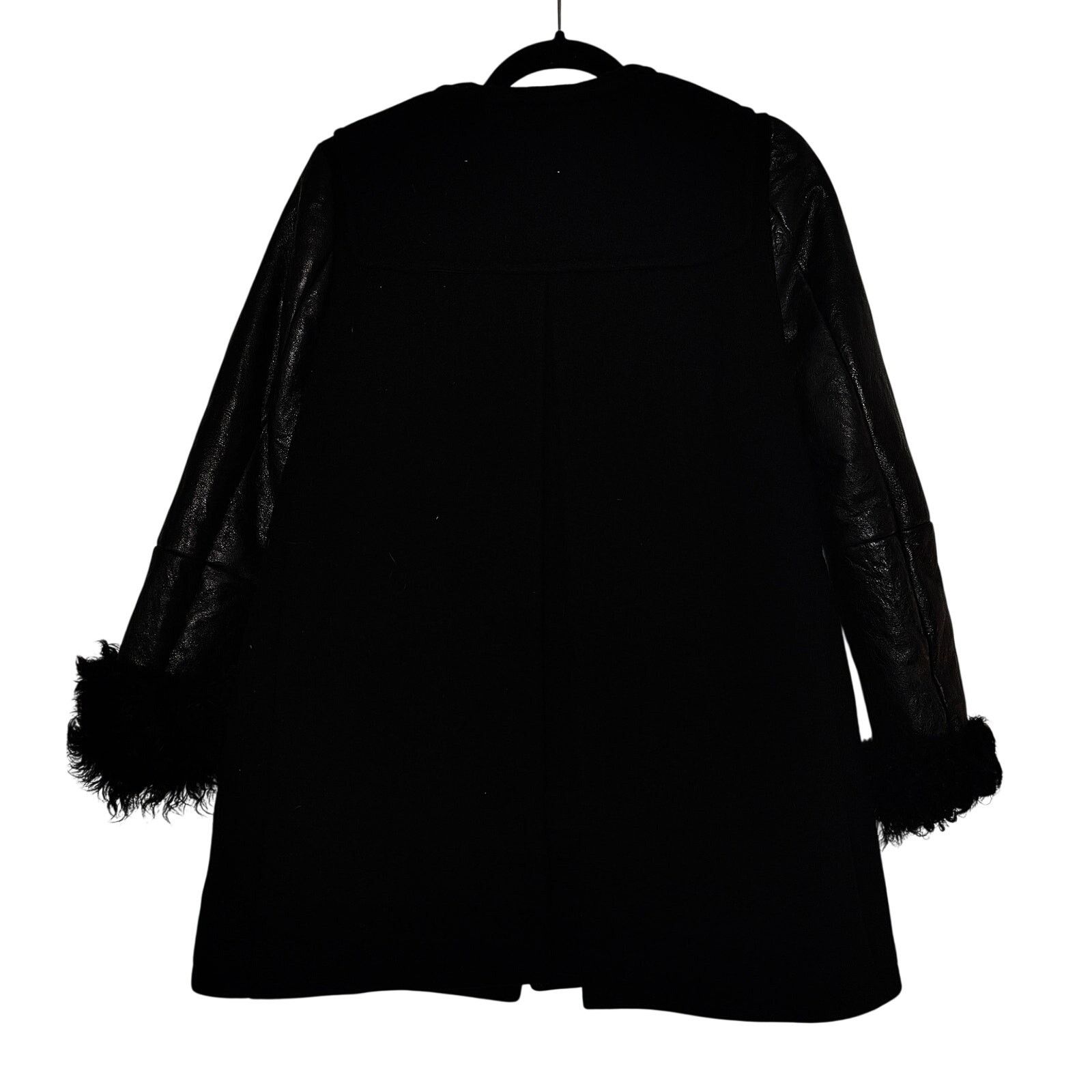 Miu Miu Miu Miu NWT Wool Leather-Trimmed Shearling Duffle Coat Size S / US 4 / IT 40 - 2 Thumbnail