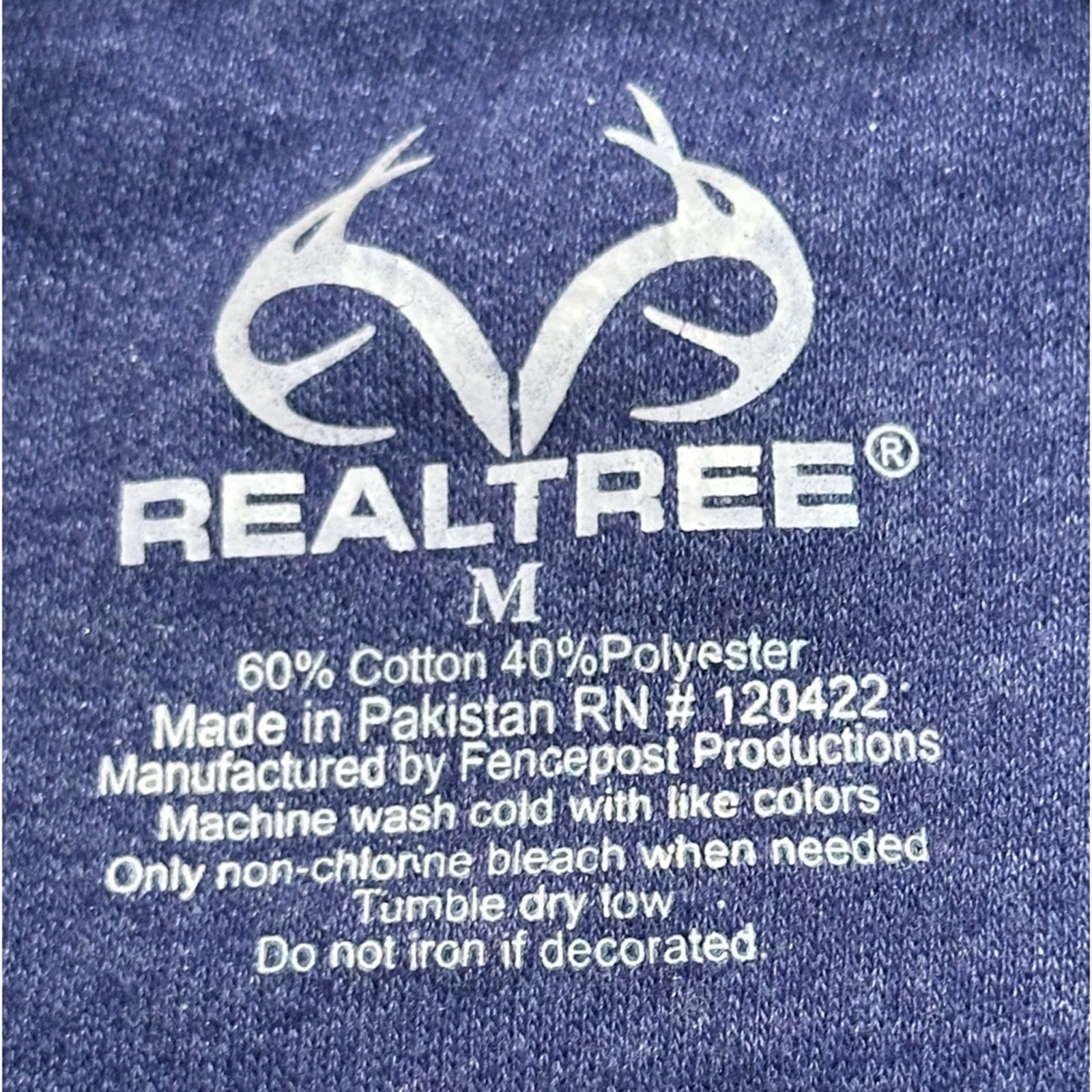 Realtree RealTree Denim Blue Adult Medium Hoodie with Flag Design Size US M / EU 48-50 / 2 - 3 Thumbnail
